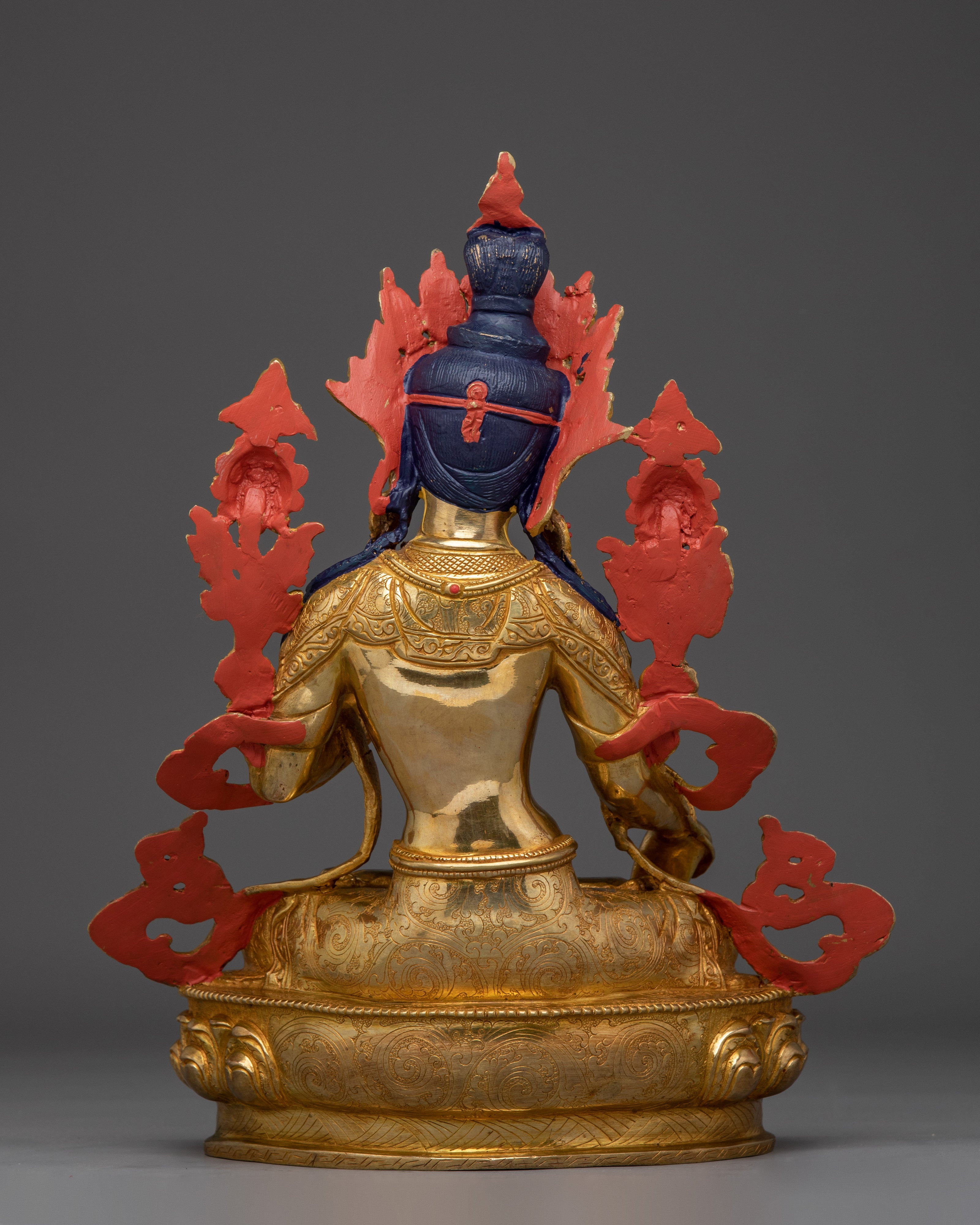 Compassion Deity White Tara Statue with Copper Body | Healing and Compassion Decor