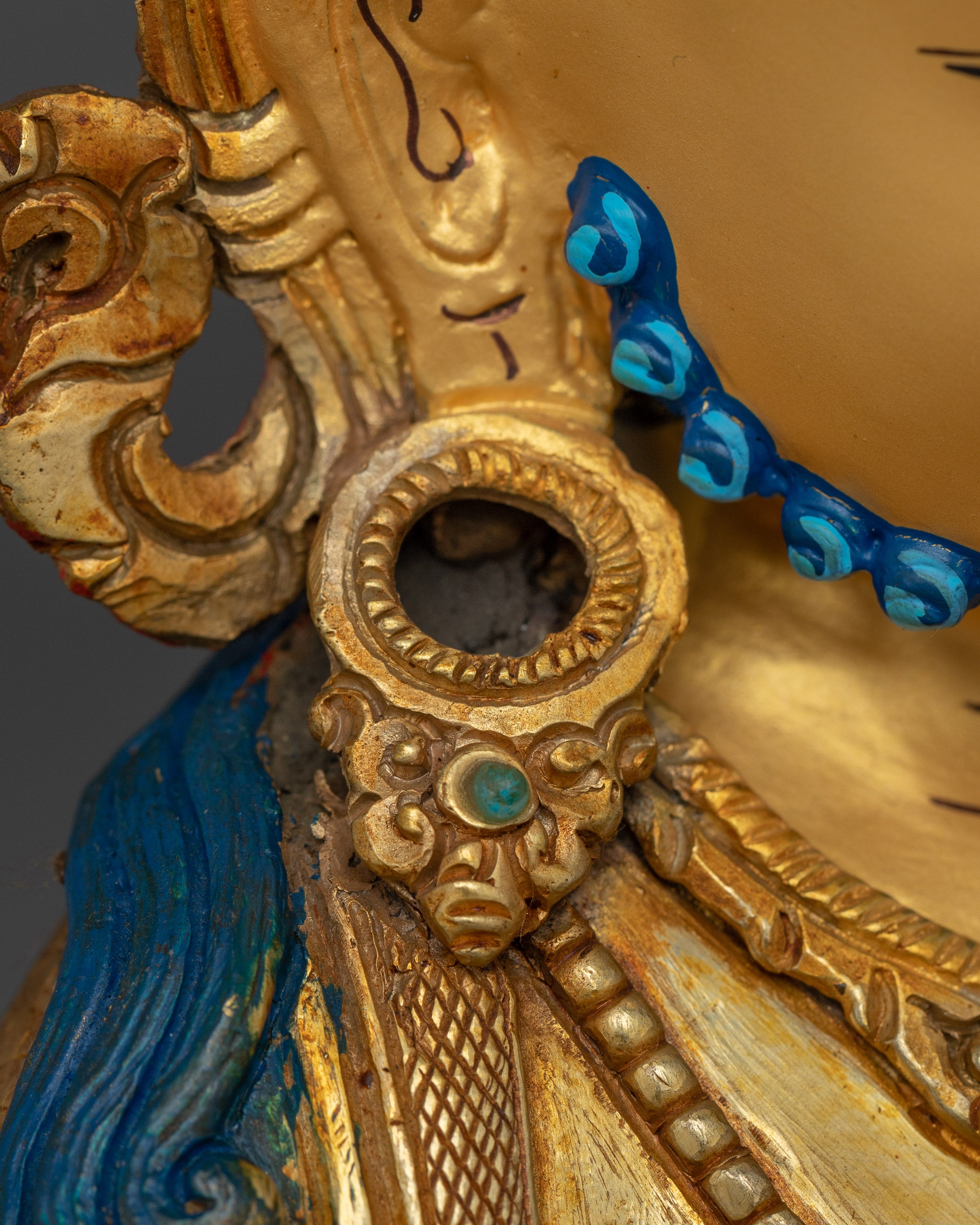 Wealth Lord Dzambhala Golden Statue | Guardian of the Wealth