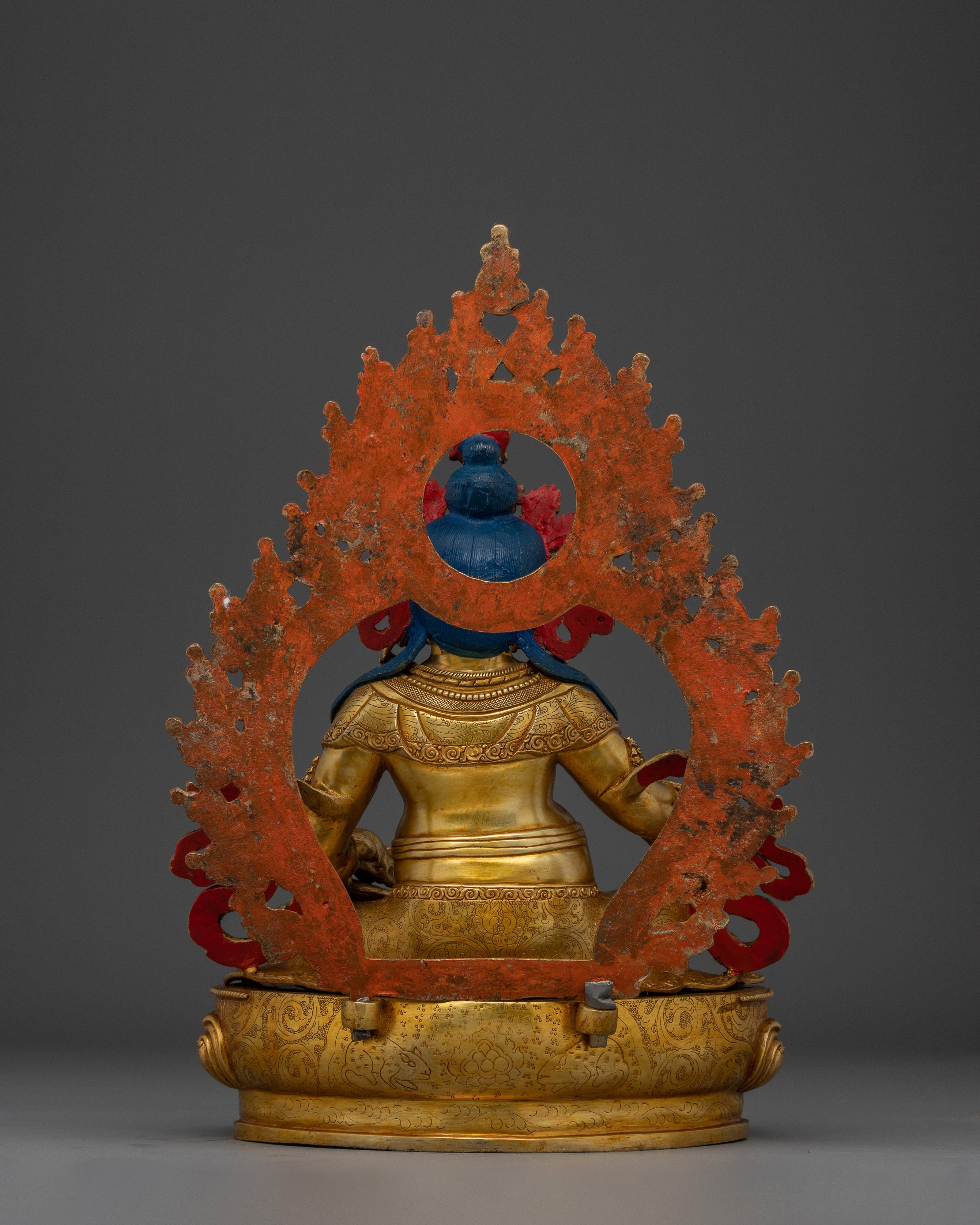 Wealth Lord Dzambhala Golden Statue | Guardian of the Wealth