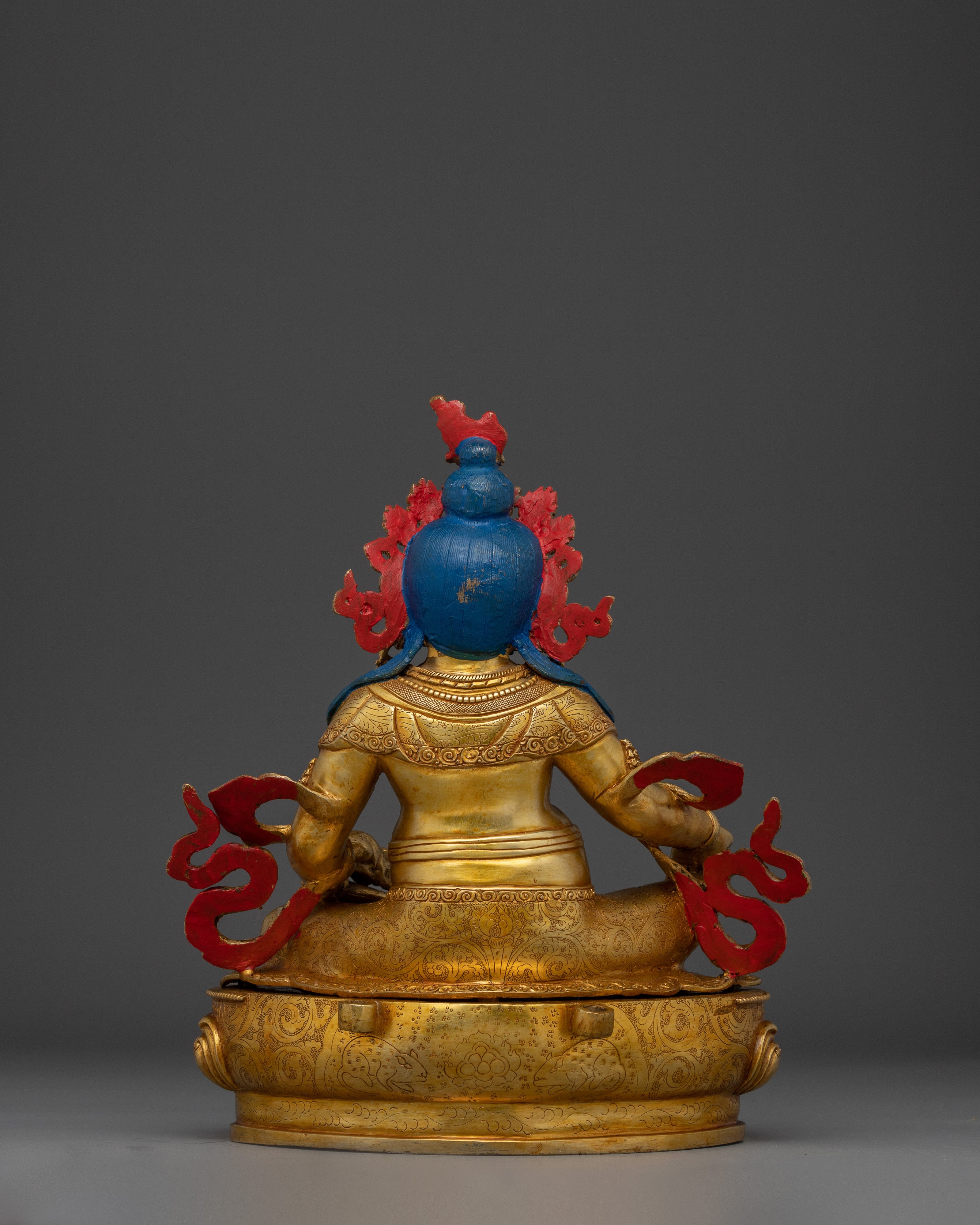 Wealth Lord Dzambhala Golden Statue | Guardian of the Wealth