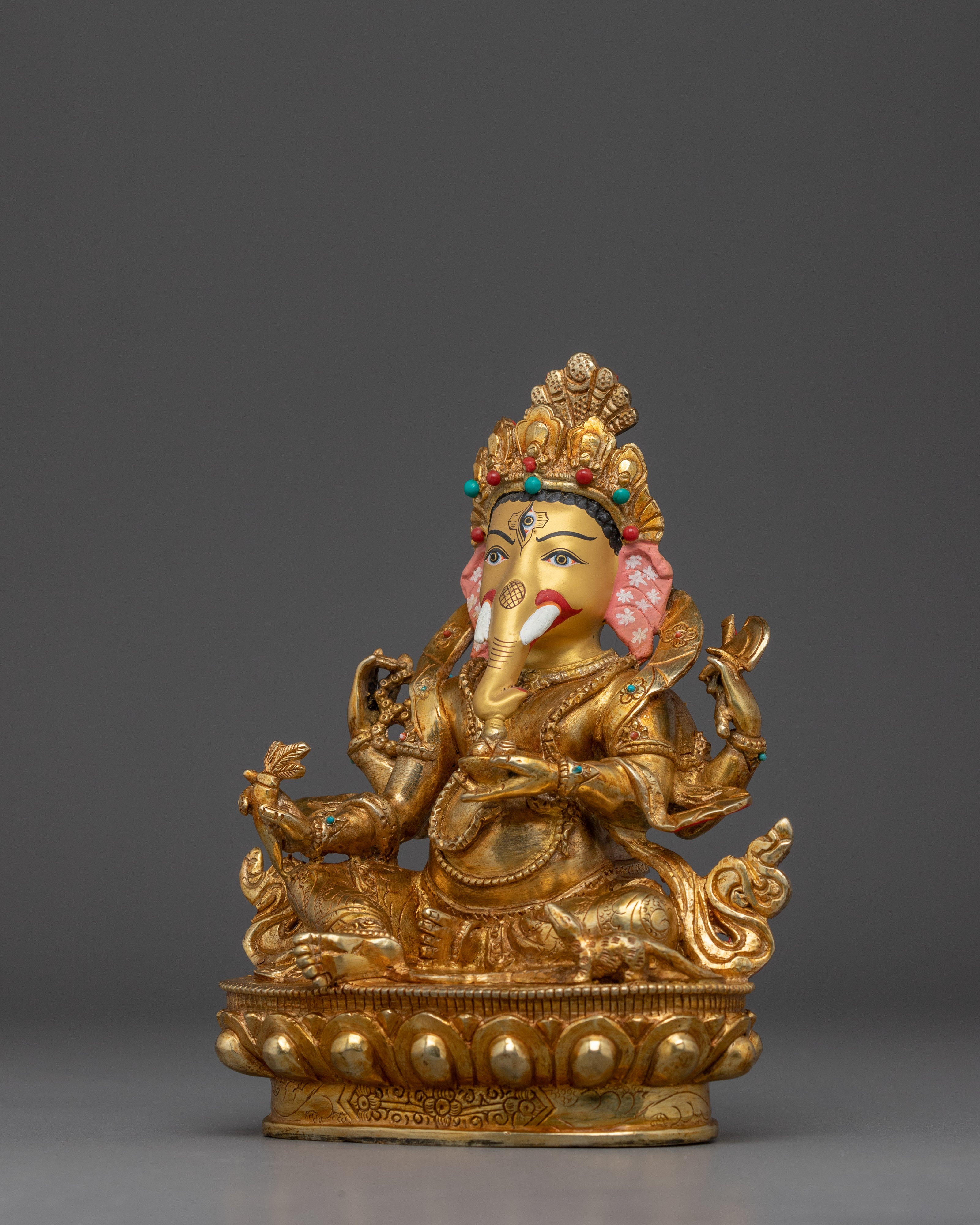 Handcrafted Copper Ganesh Statue | Ideal for Your Altar or Shrine Decor