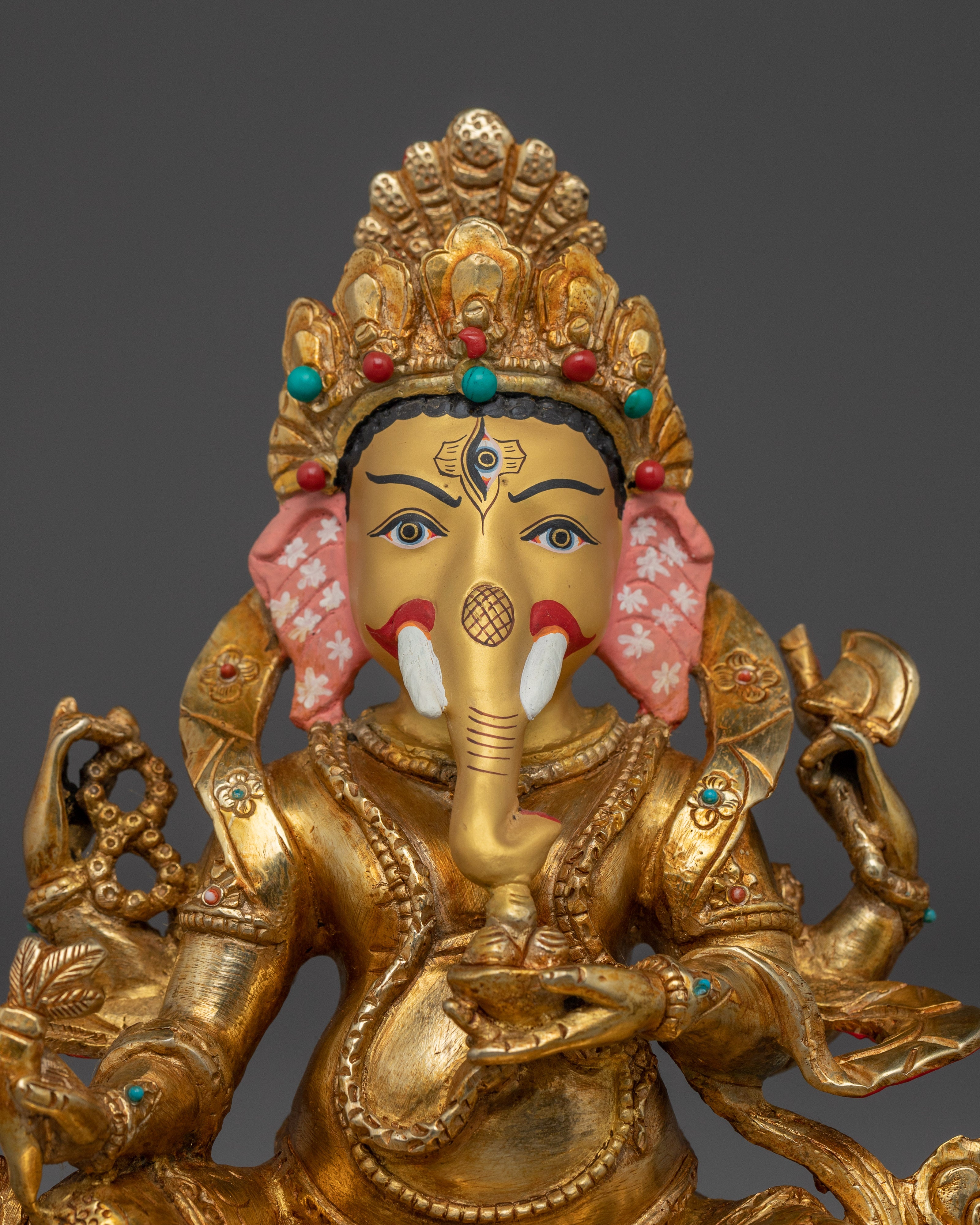 Handcrafted Copper Ganesh Statue | Ideal for Your Altar or Shrine Decor
