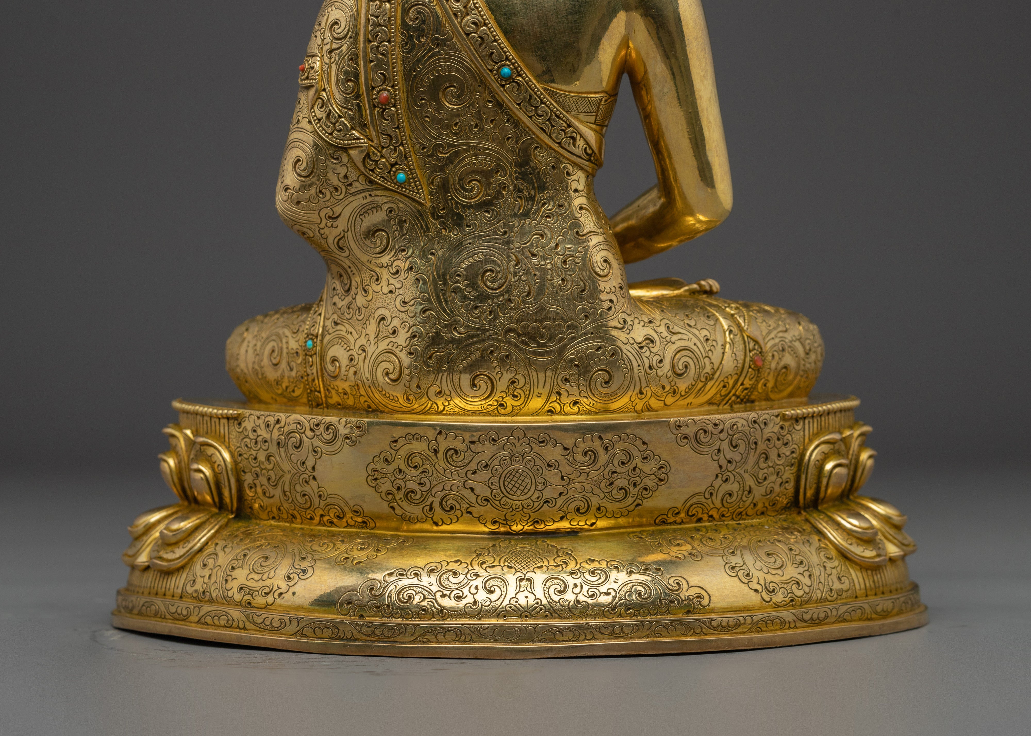 Golden Three Buddha Statue Set | Enlightened Buddha Trinity