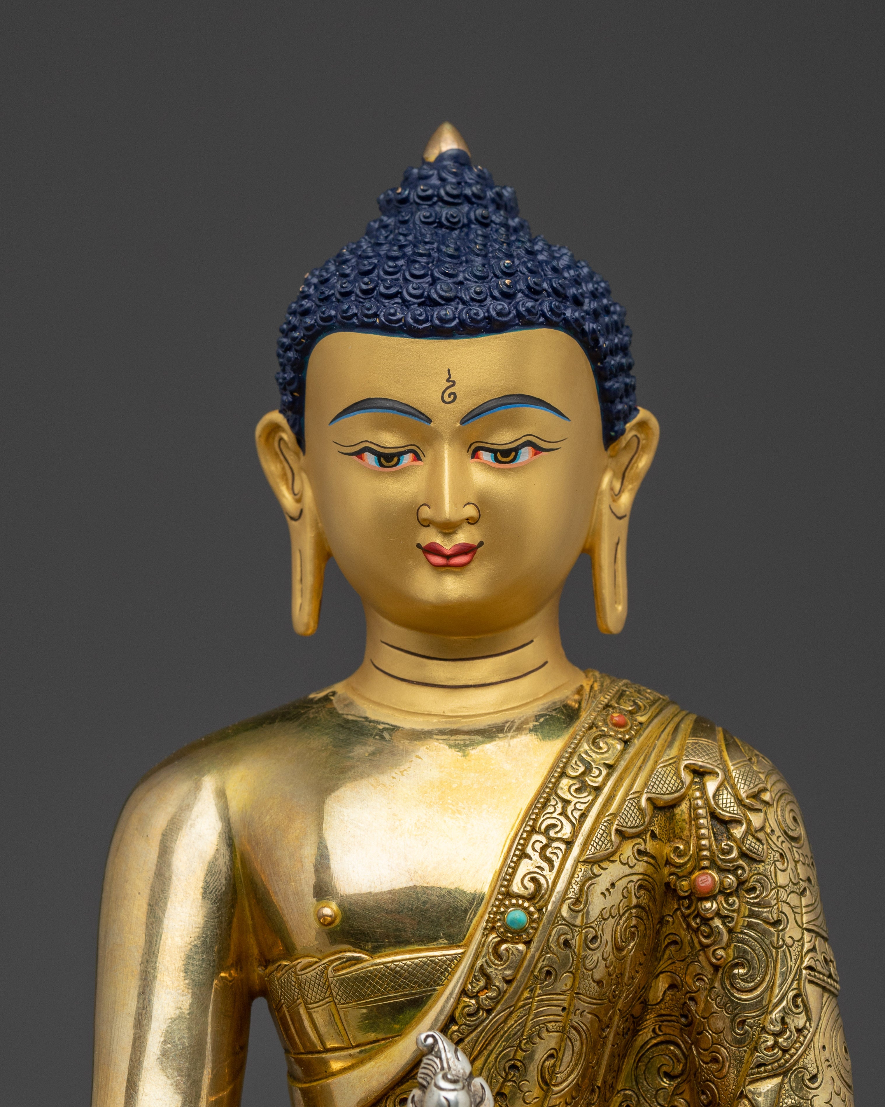 11 Inch Nepalese Artwork of Medicine Buddha | Sanye Menla Statue