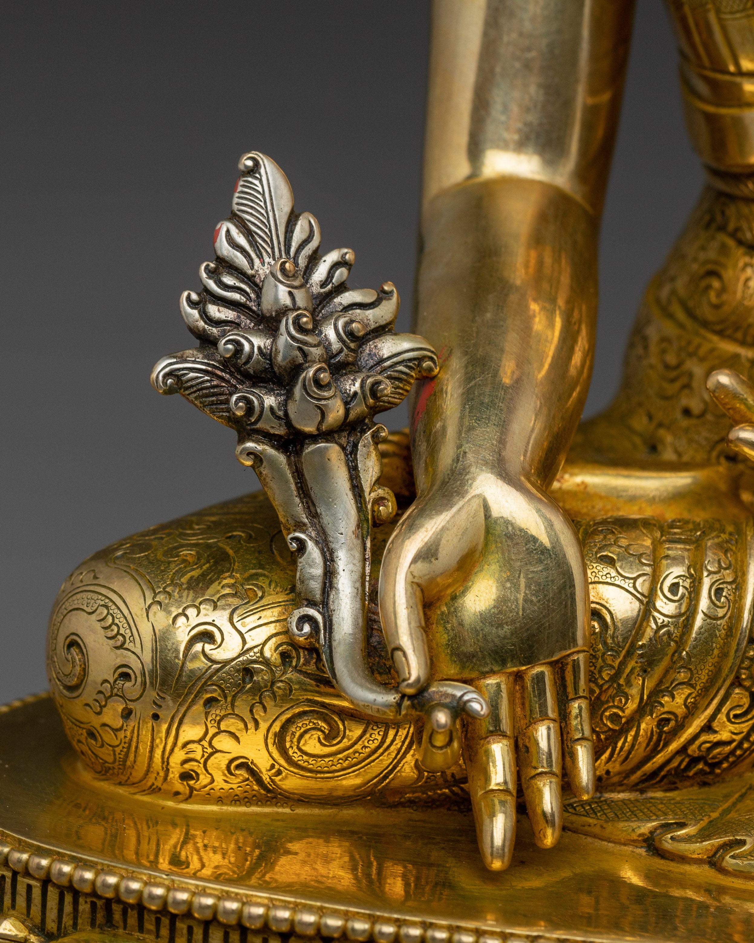Golden Three Buddha Statue Set | Enlightened Buddha Trinity
