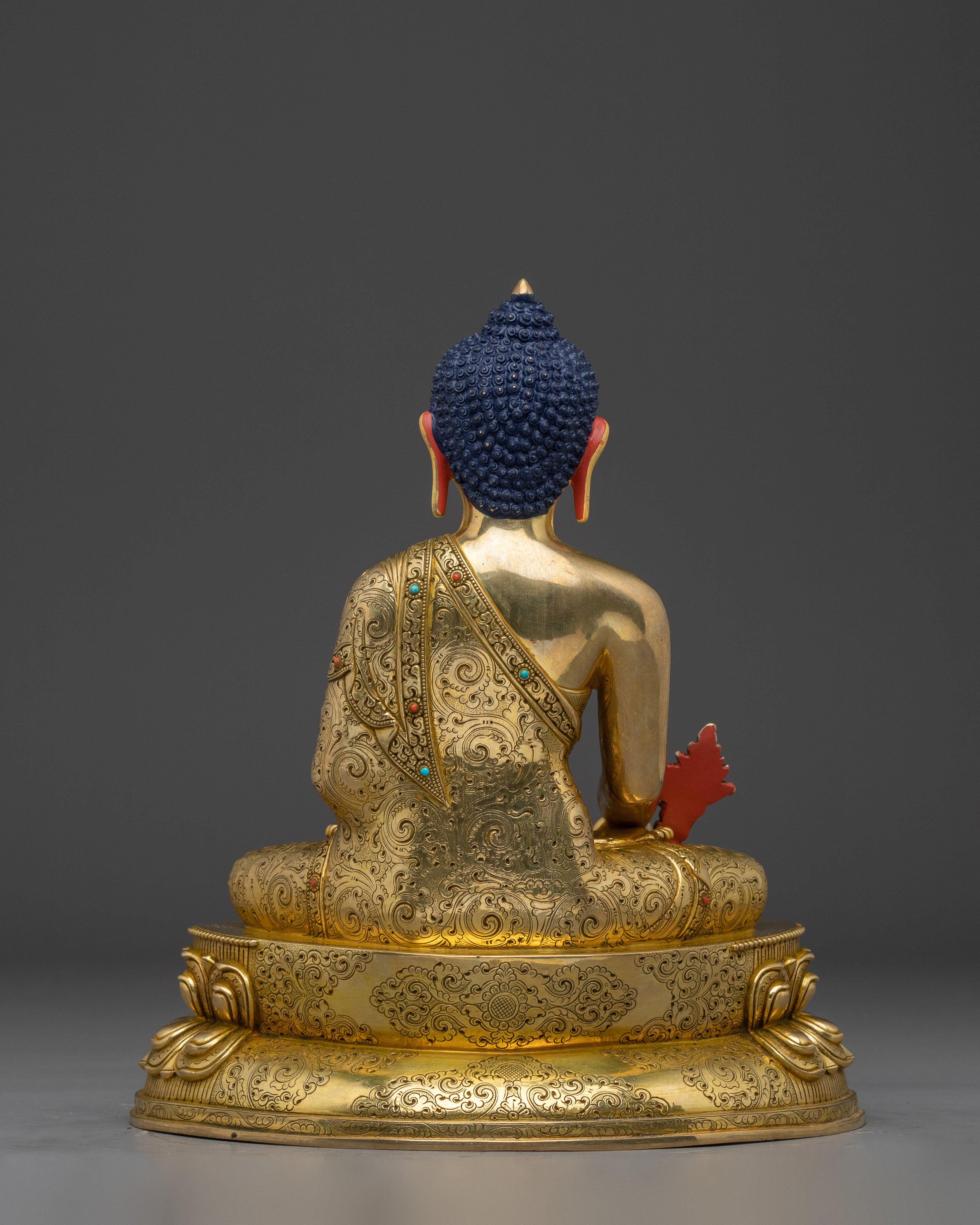 11 Inch Nepalese Artwork of Medicine Buddha | Sanye Menla Statue