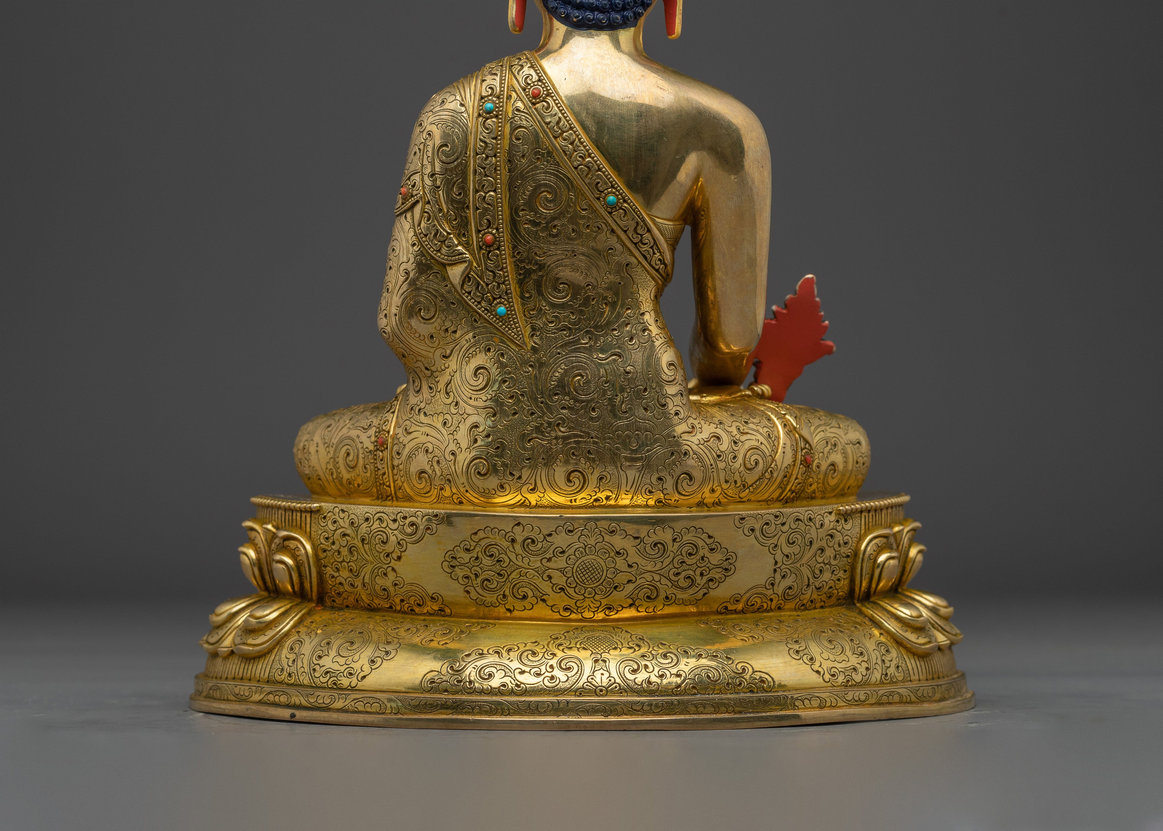 11 Inch Nepalese Artwork of Medicine Buddha | Sanye Menla Statue