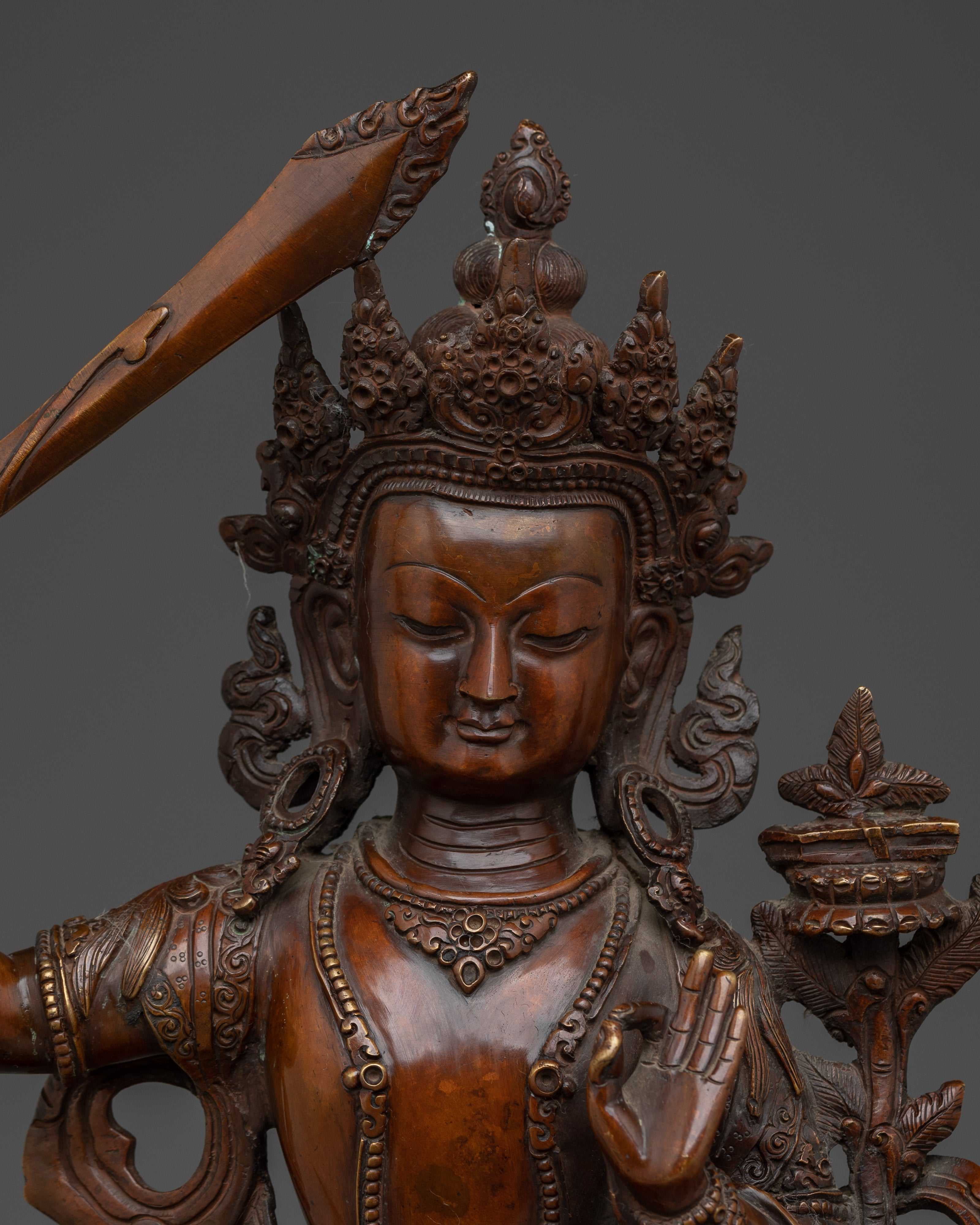 Handcrafted Supreme Wisdom Manjushri Art | Wisdom Bodhisattva Statue