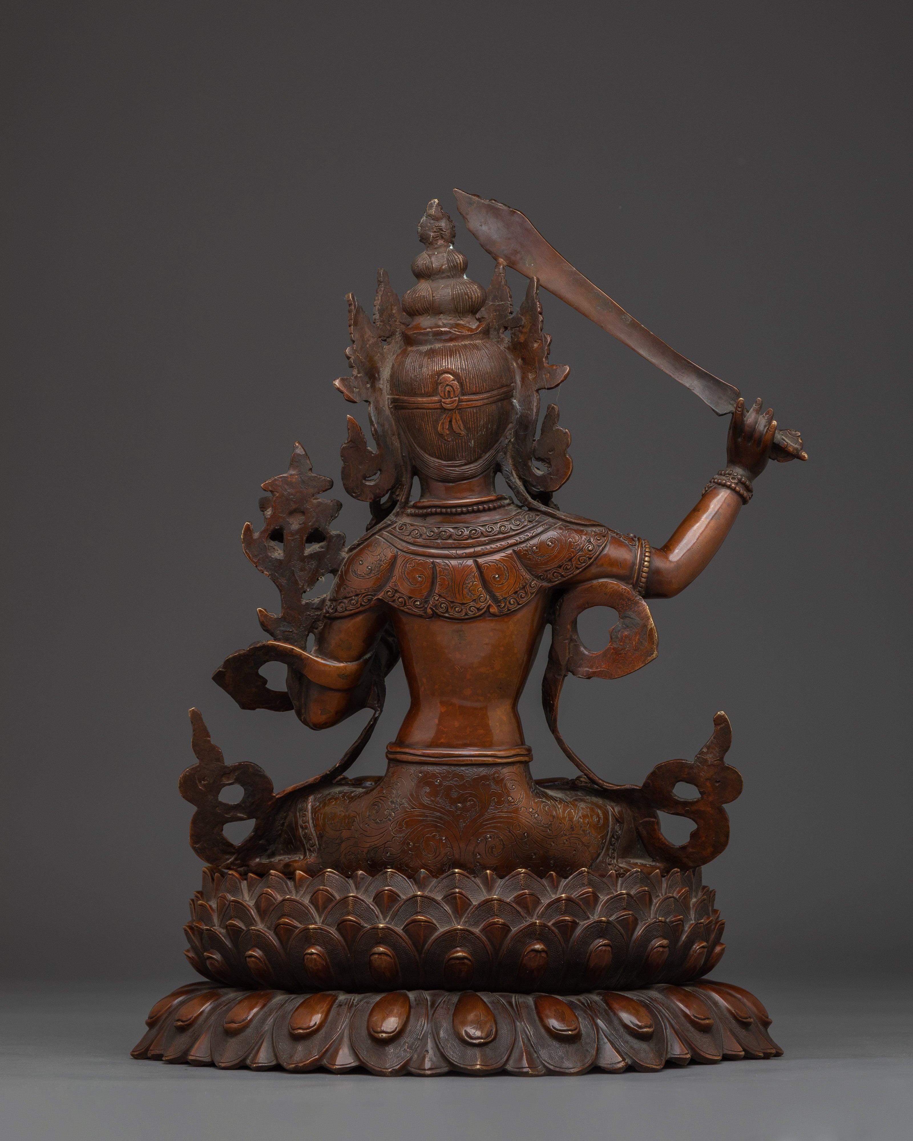 Handcrafted Supreme Wisdom Manjushri Art | Wisdom Bodhisattva Statue