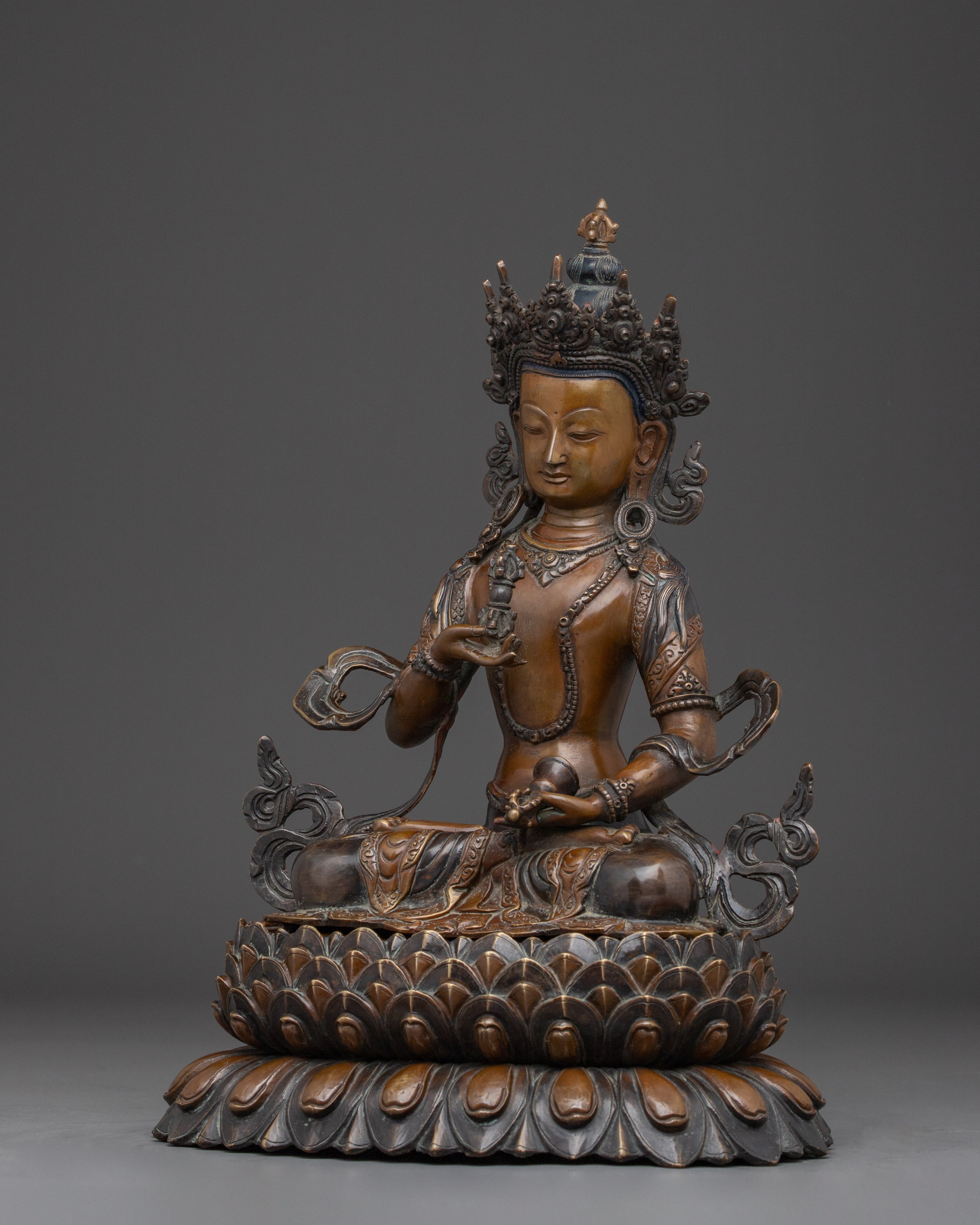 Handcrafted Oxidized copper Vajrasattva Art | Meditation & Inner Cleansing Practice