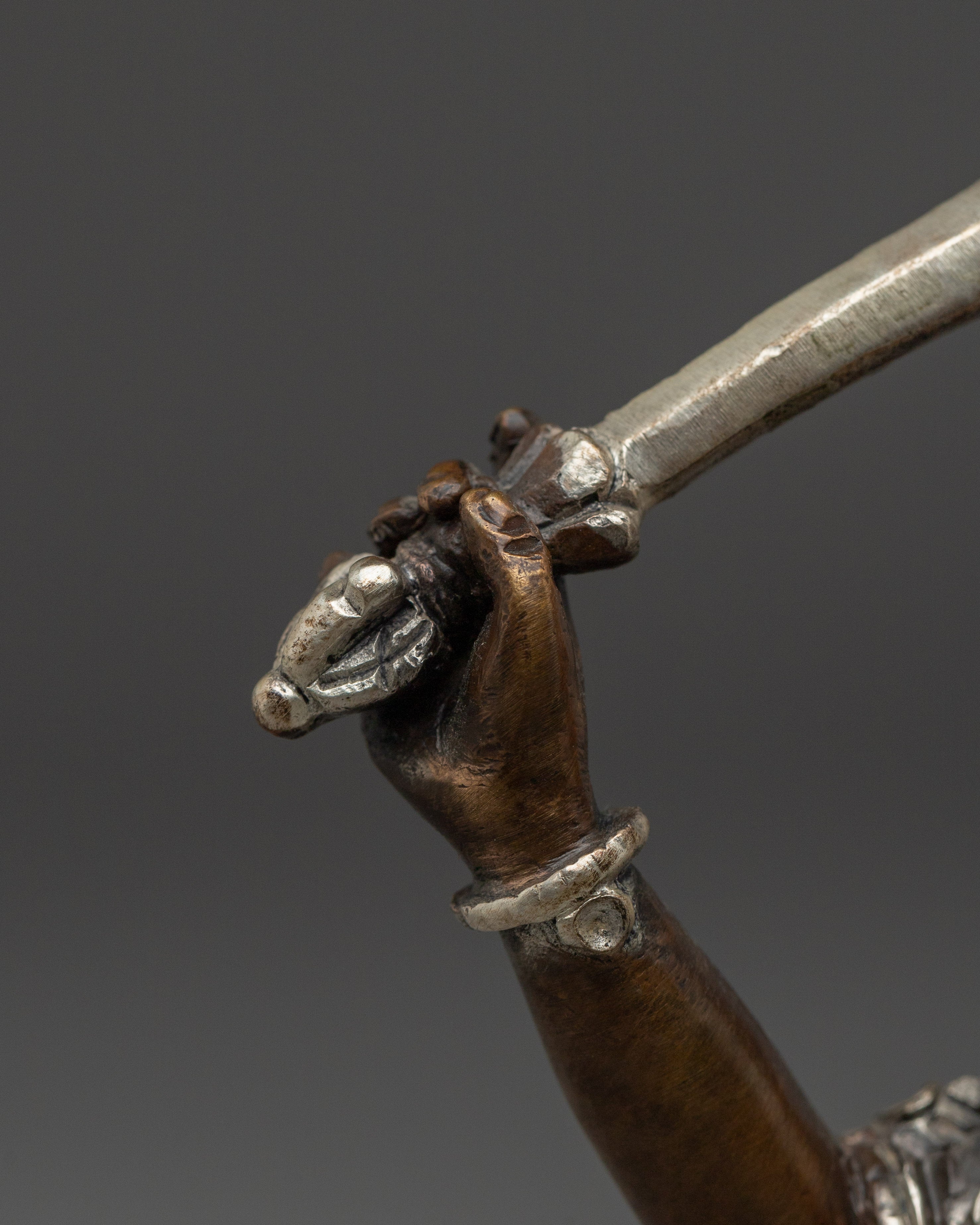 Black Oxidized Manjushri Statue | Embodiment of Wisdom