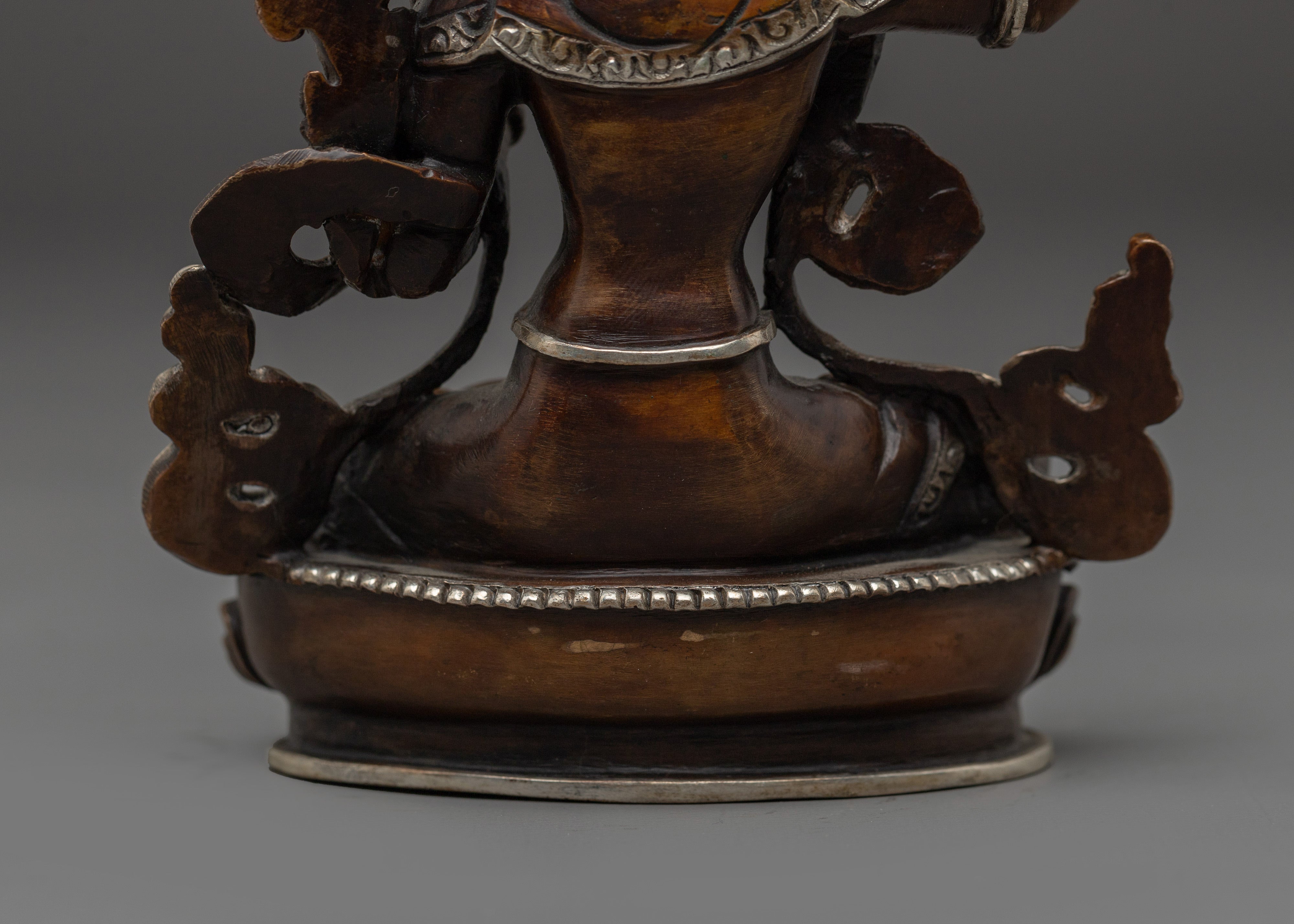 Black Oxidized Manjushri Statue | Embodiment of Wisdom