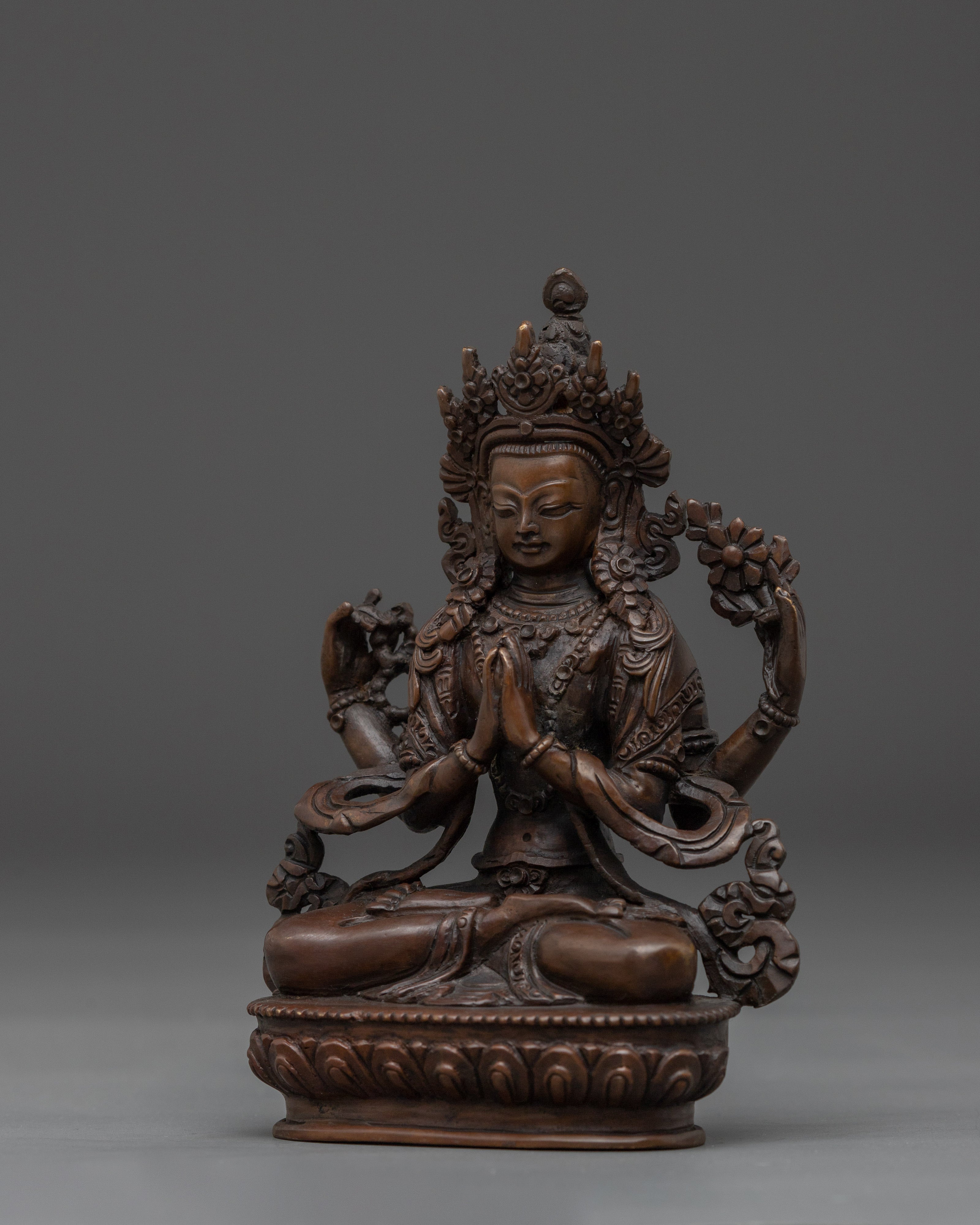Compassion Bodhisattva Chenrezig Statue | AValokiteshvara Handmade Artwork
