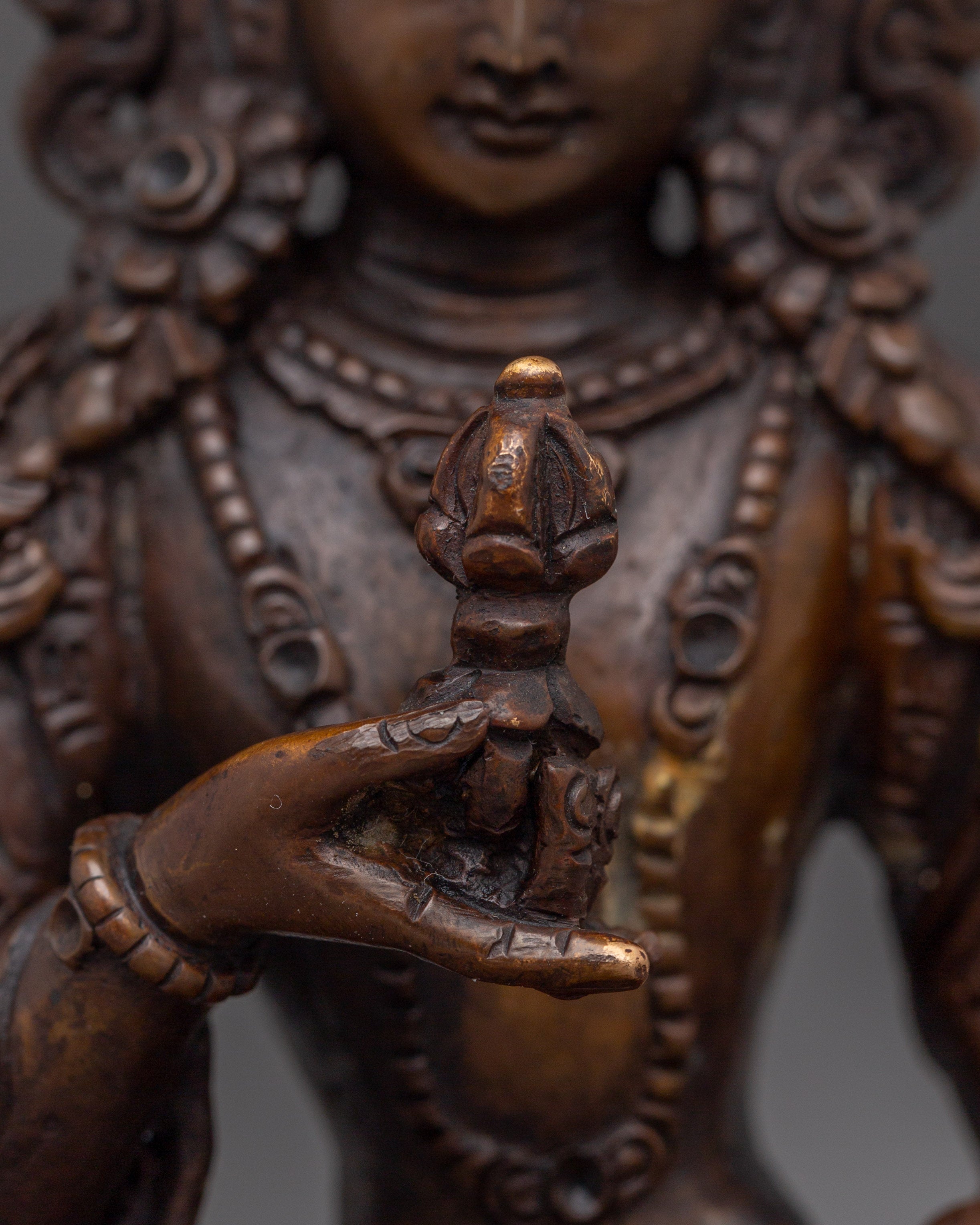 Oxidized Vajrasattva Decor Statue | Dorje Sempa - Purification Deity