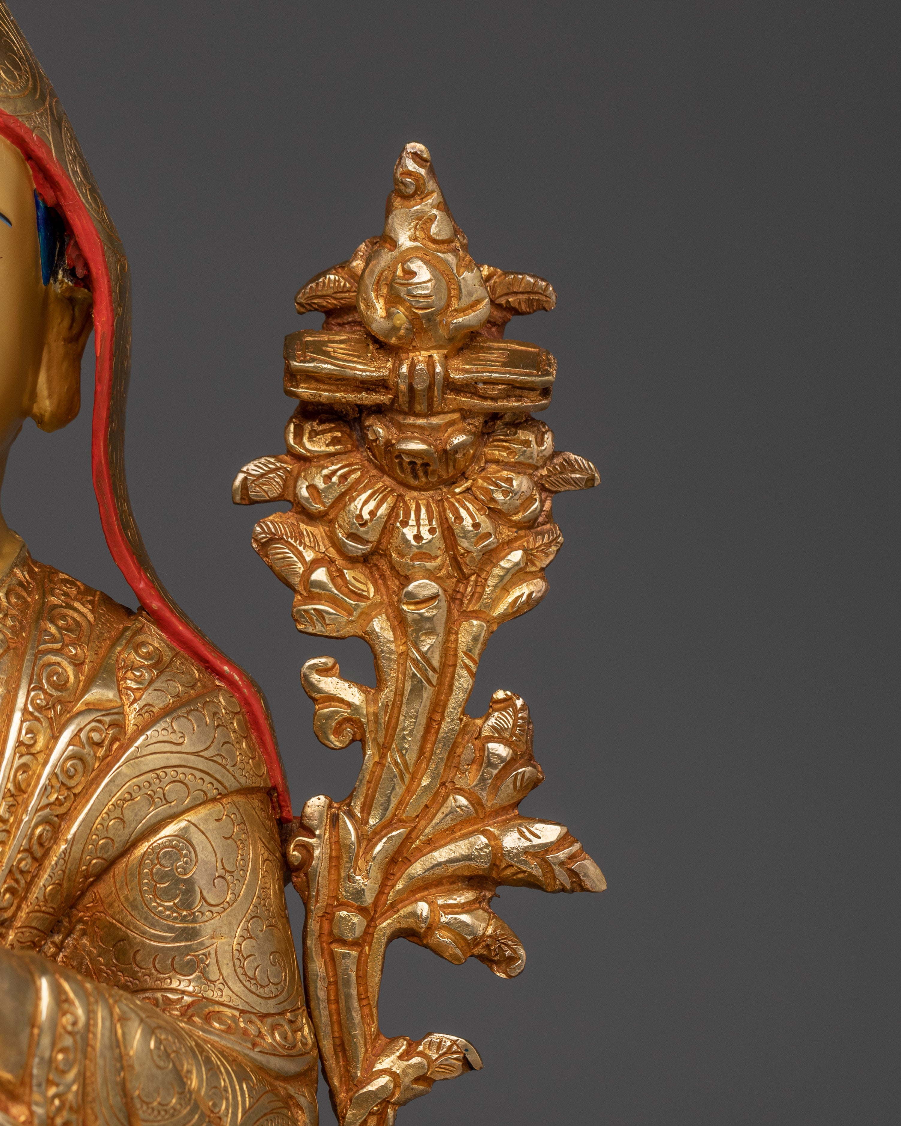 24K Gold Gilded Tsongkhapa Statue | Meditation and Spiritual Enlightenment