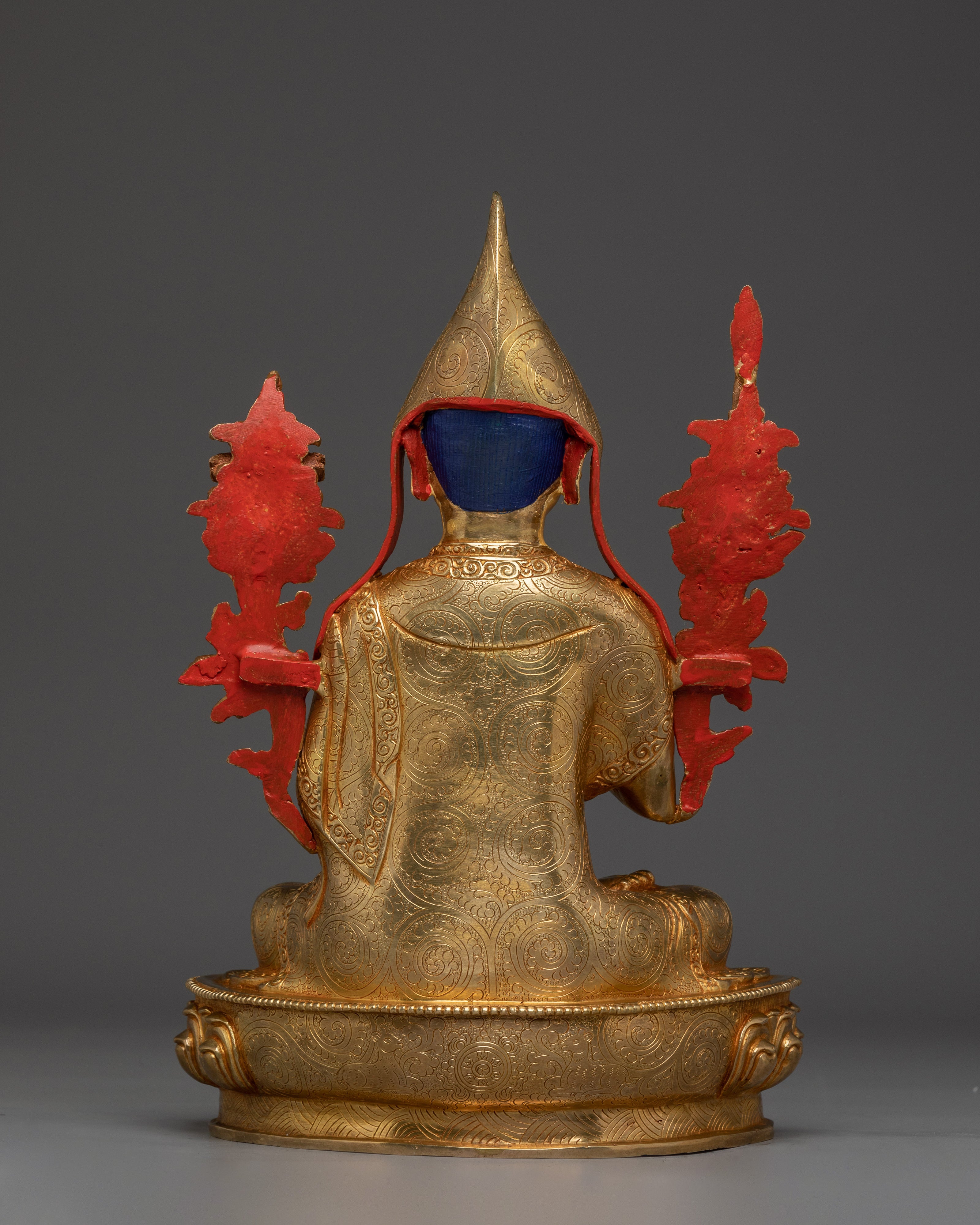 24K Gold Gilded Tsongkhapa Statue | Meditation and Spiritual Enlightenment
