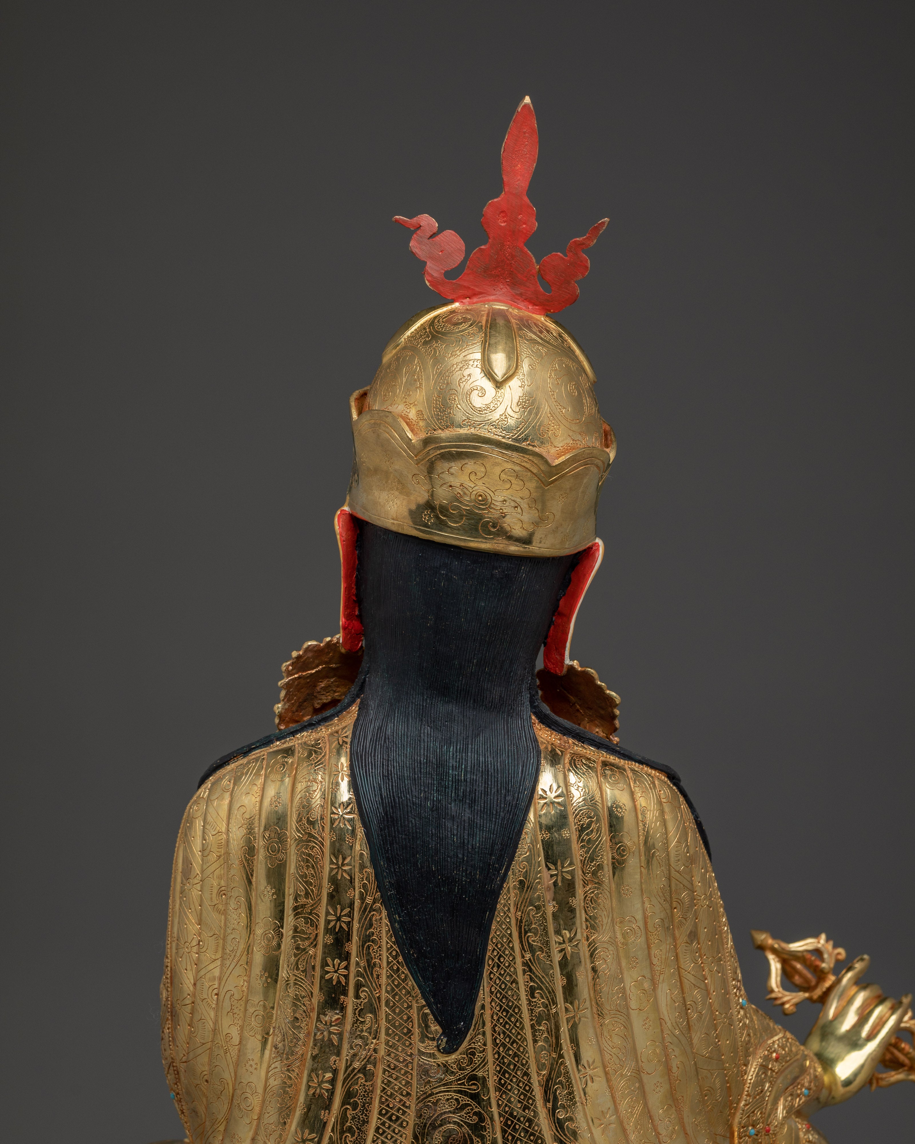 Padmasambhava Buddhist Figurine | 24K Gold-Gilded Guru Rinpoche Statue