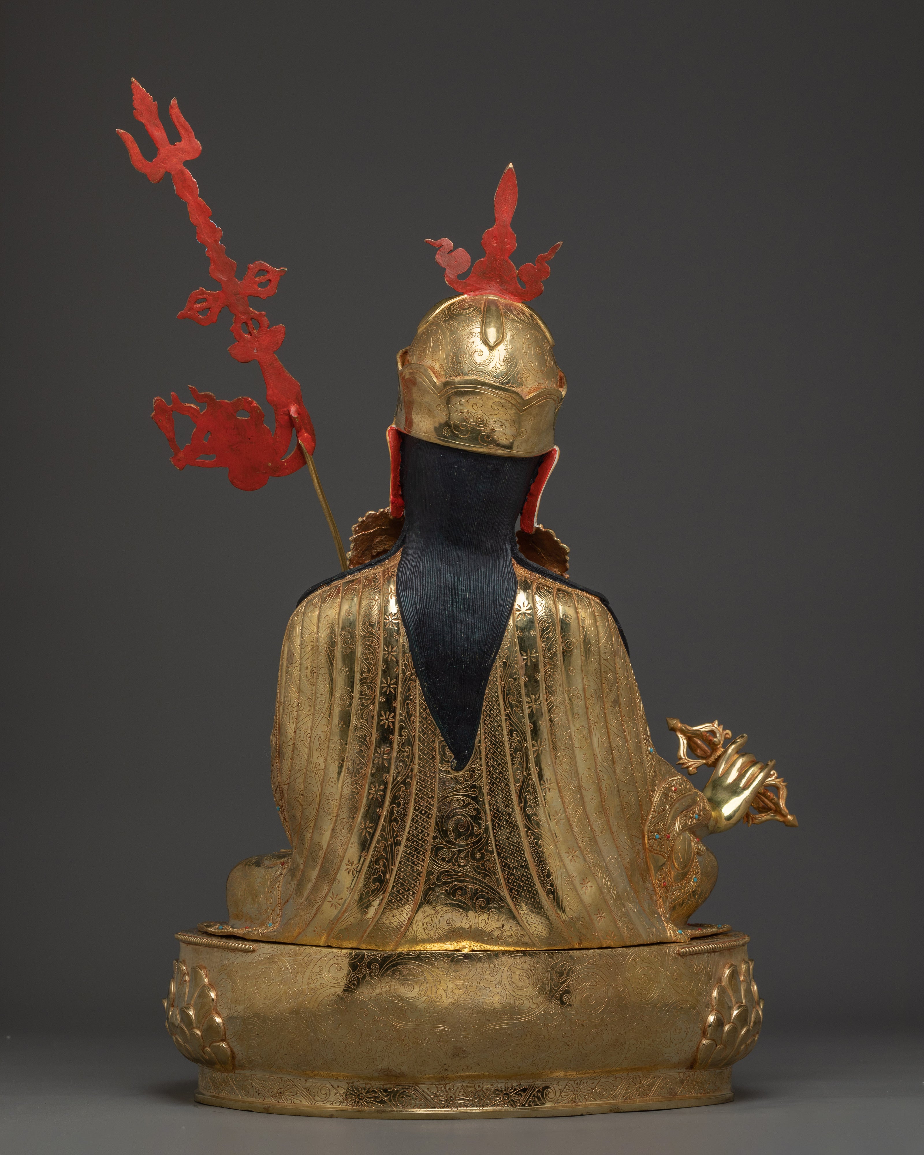 Padmasambhava Buddhist Figurine | 24K Gold-Gilded Guru Rinpoche Statue