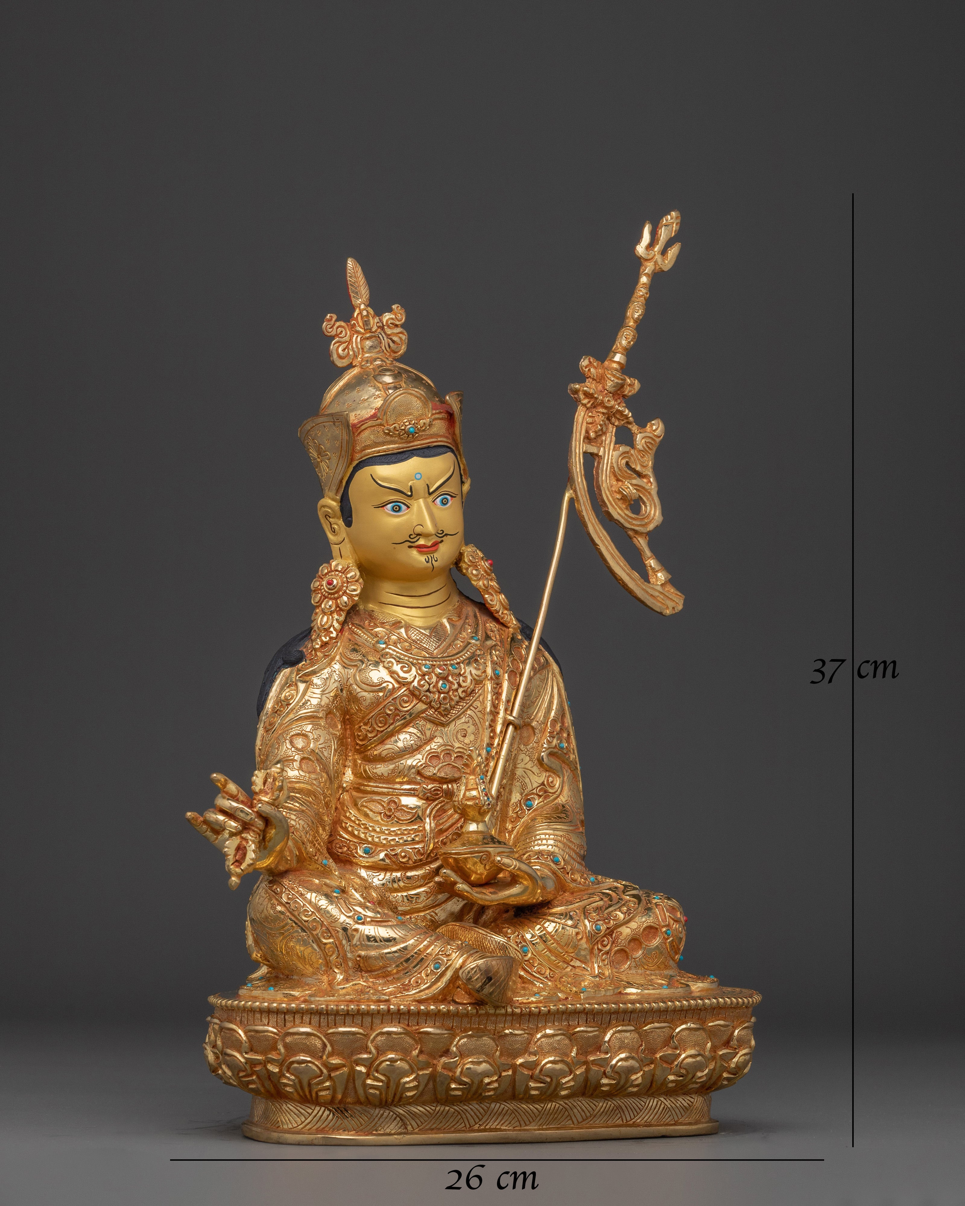 24K Gold-Gilded Guru Rinpoche Artwork