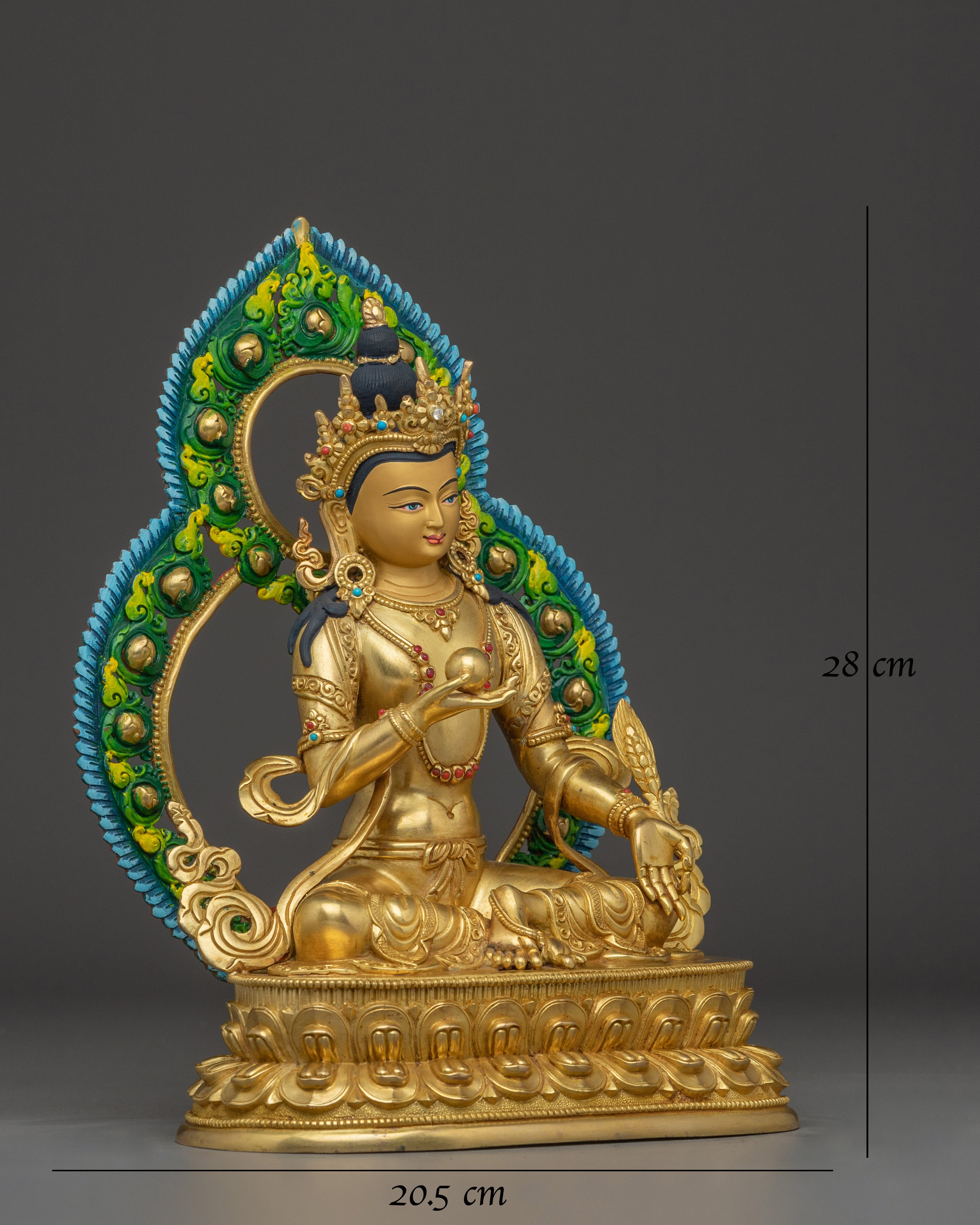 24K Gold Gilded Kshitigarbha Statue