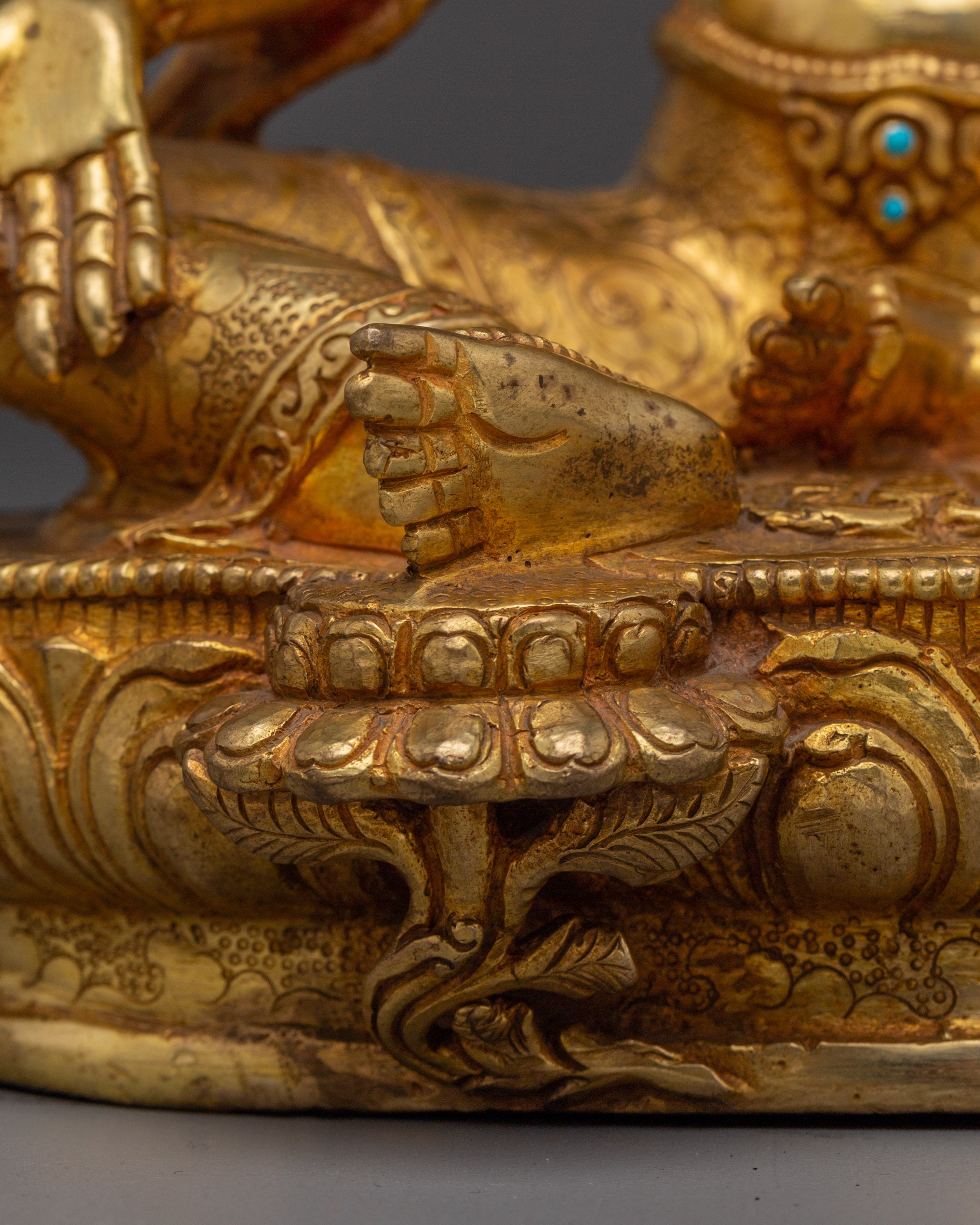 Serene Green Tara Handmade Statue | Himalayan Buddhist Artwork