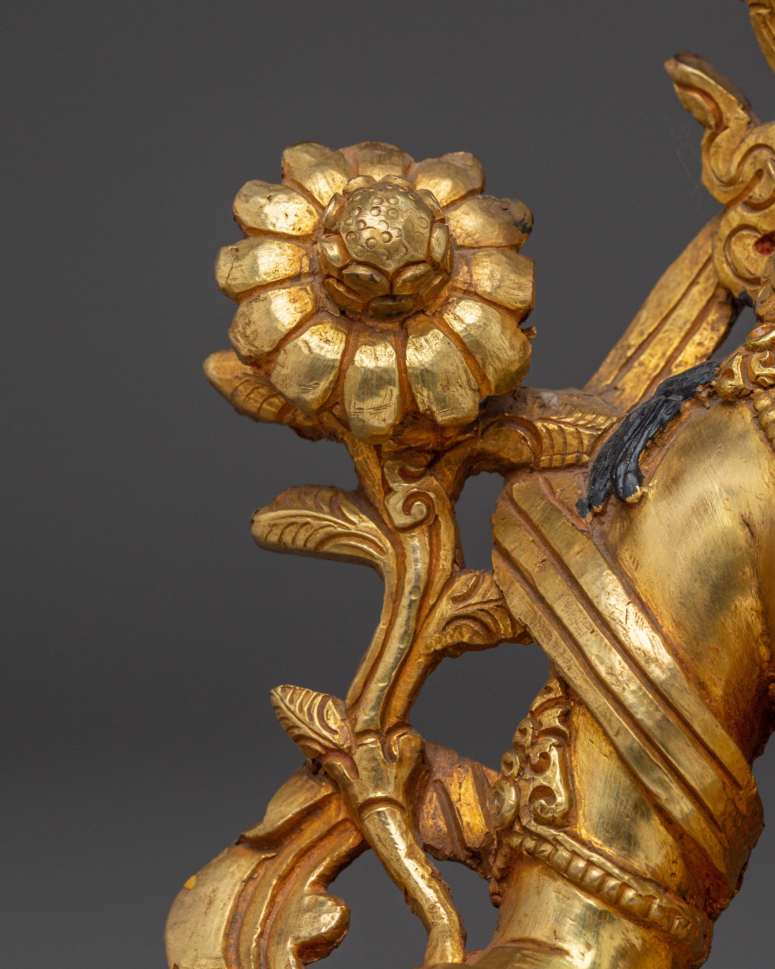 Serene Green Tara Handmade Statue | Himalayan Buddhist Artwork