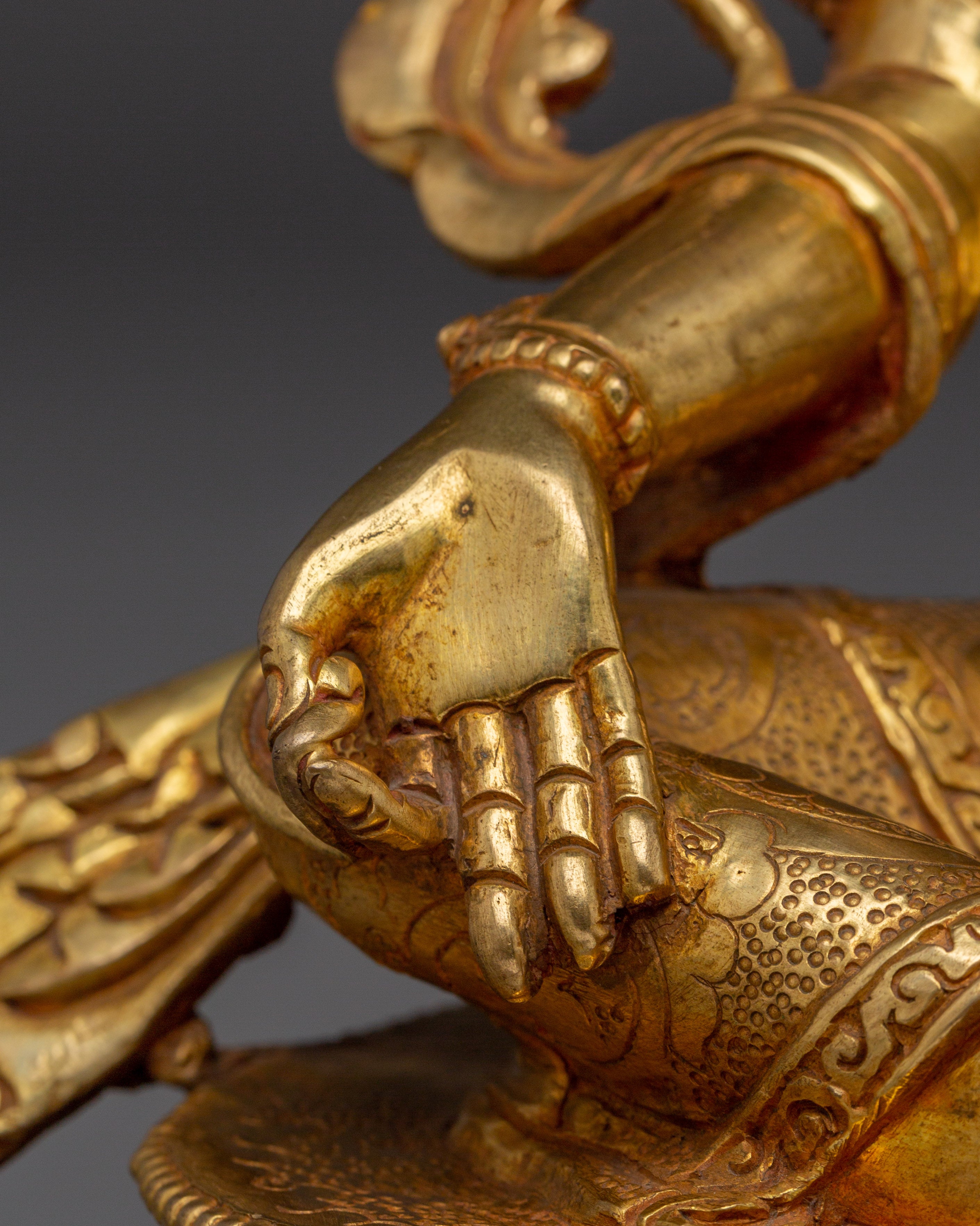 Serene Green Tara Handmade Statue | Himalayan Buddhist Artwork