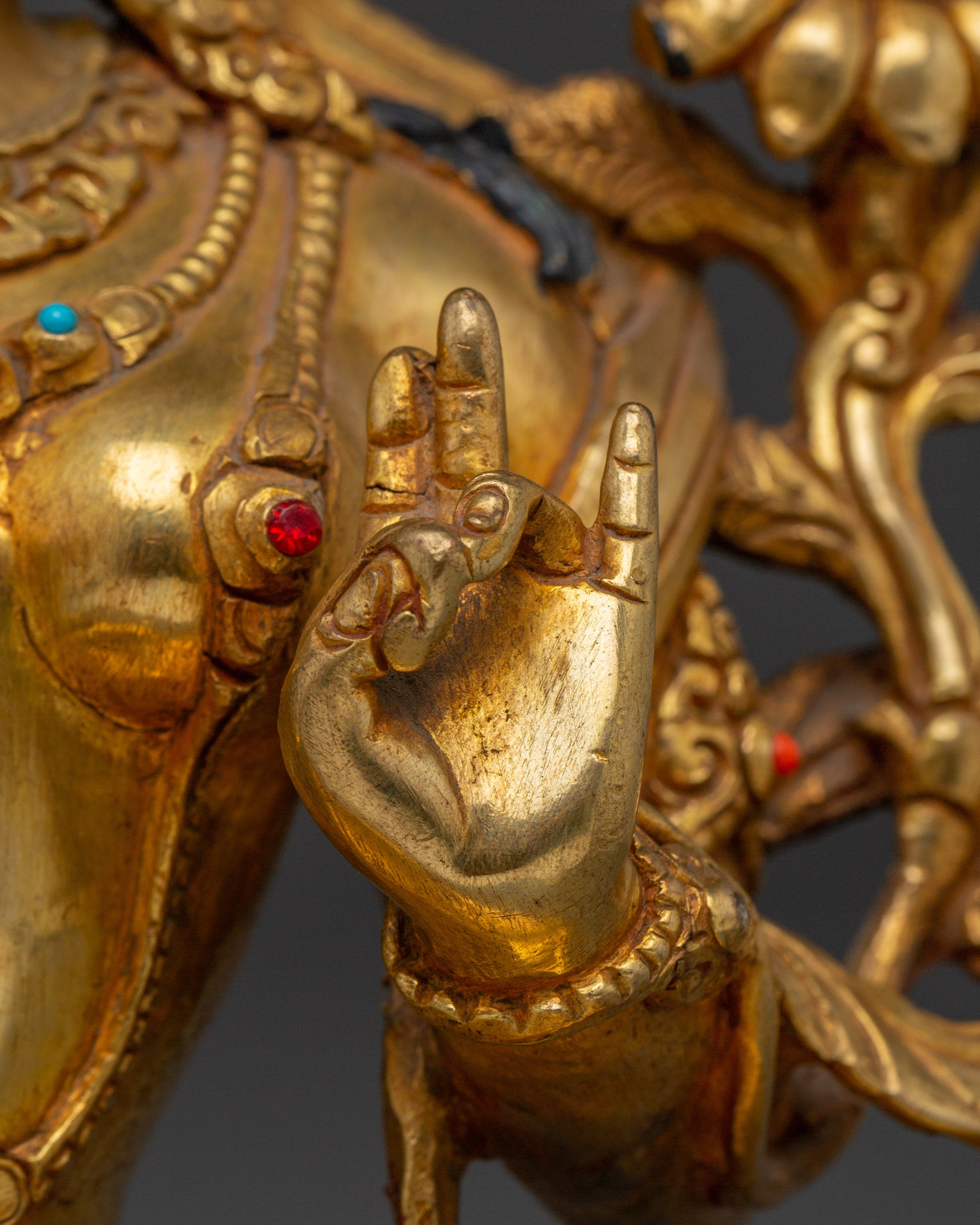 Serene Green Tara Handmade Statue | Himalayan Buddhist Artwork