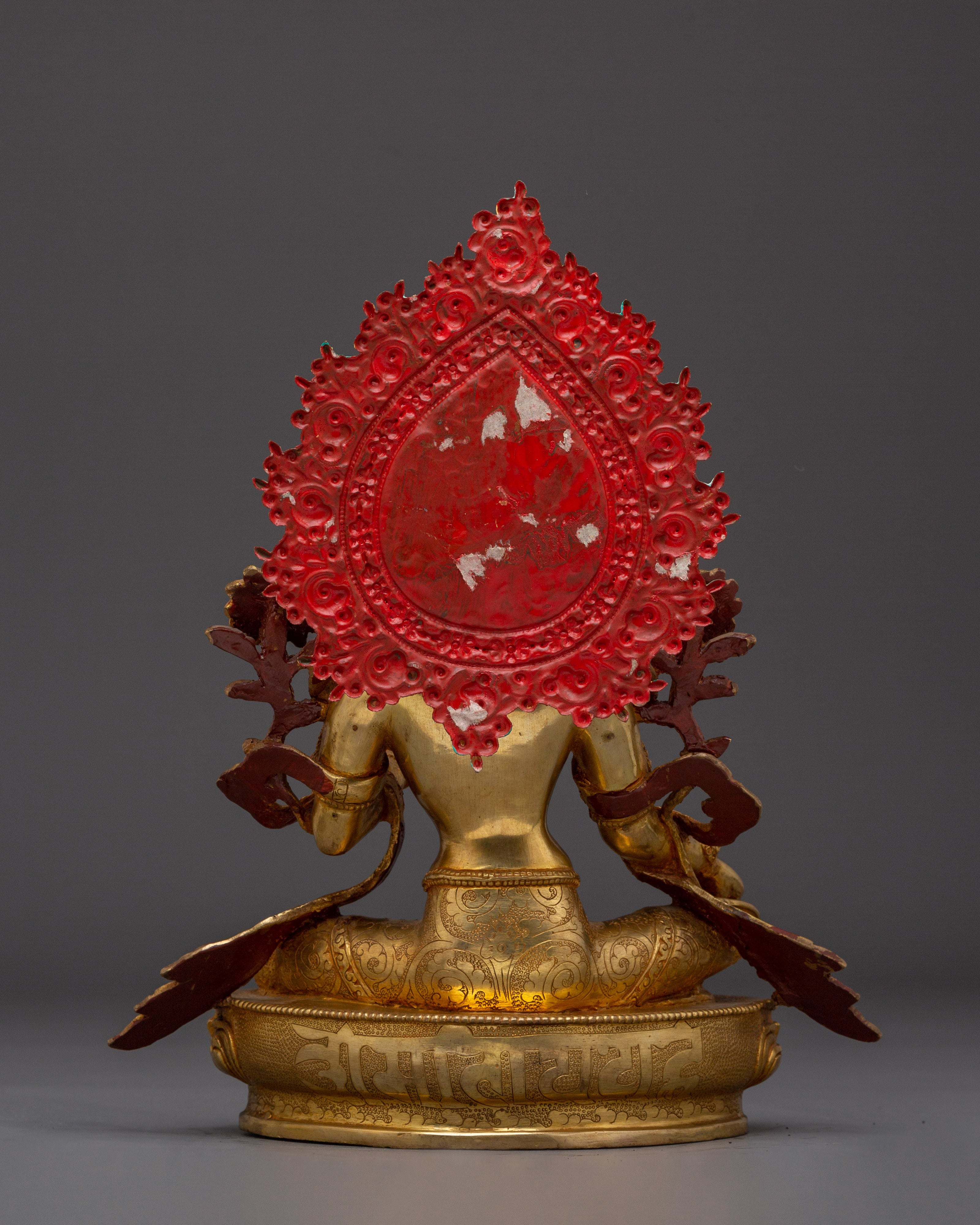 Serene Green Tara Handmade Statue | Himalayan Buddhist Artwork