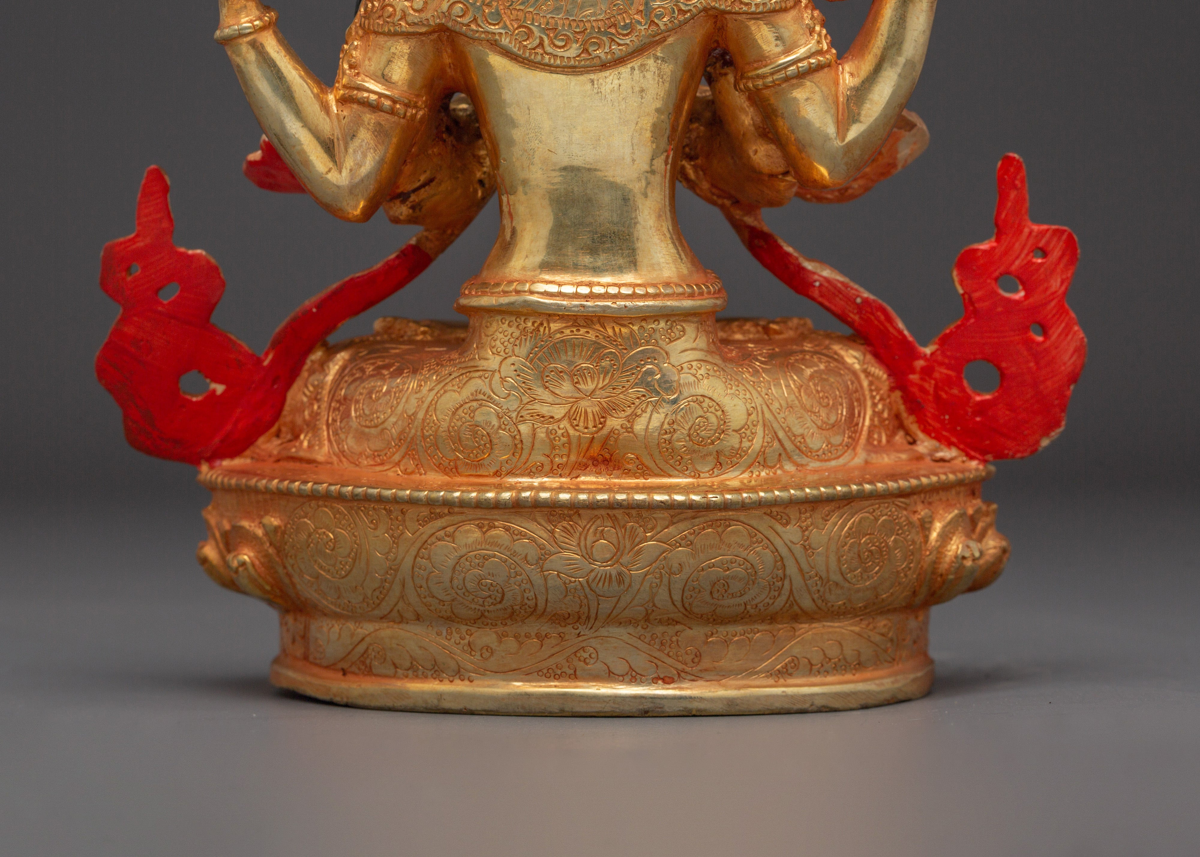 Handcrafted Chenrezig Copper Art | Meditation and Spiritual Decor