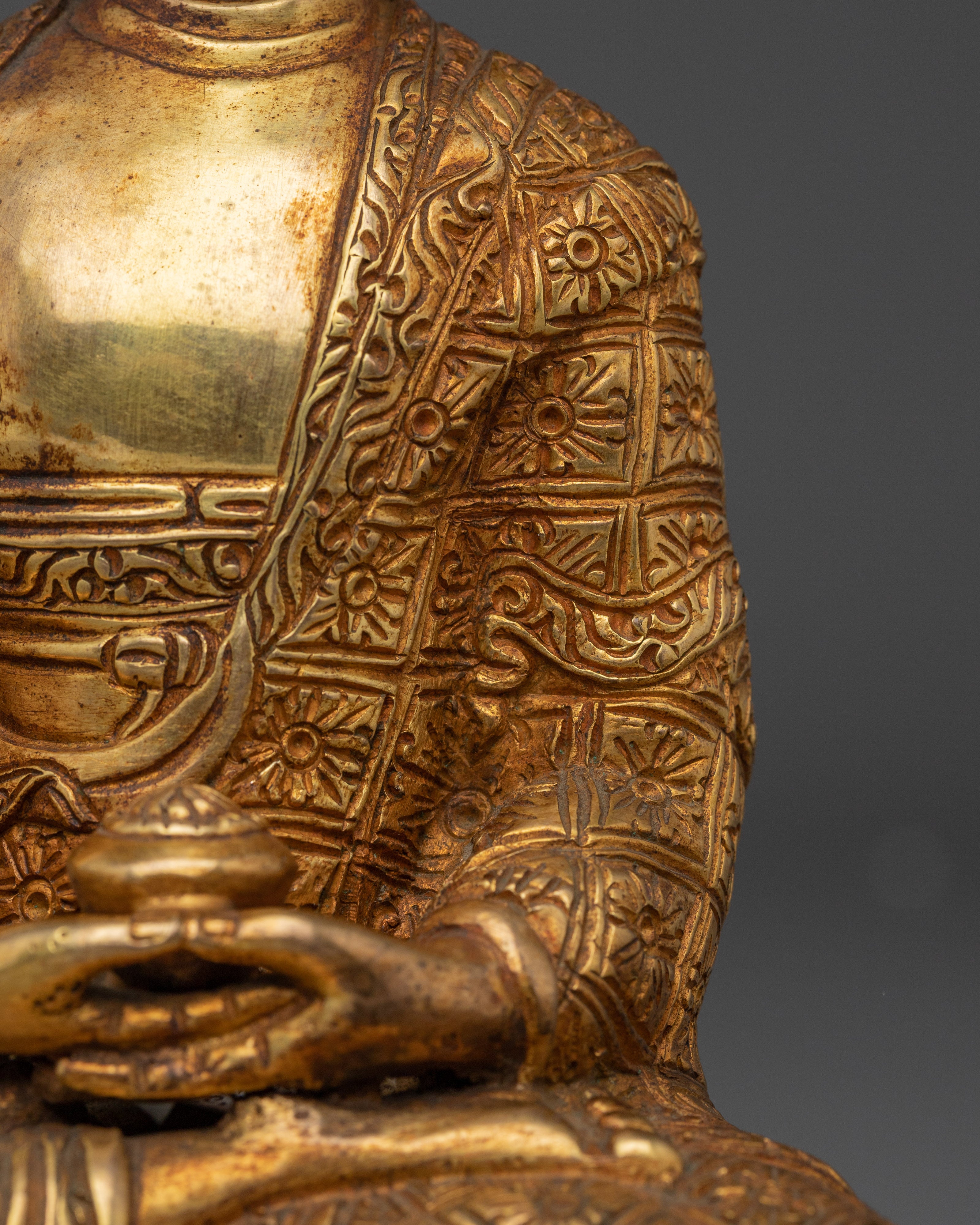 Sacred Amitabha Buddha Sculpture for Dharma | Tibetan Sculpture for Meditation