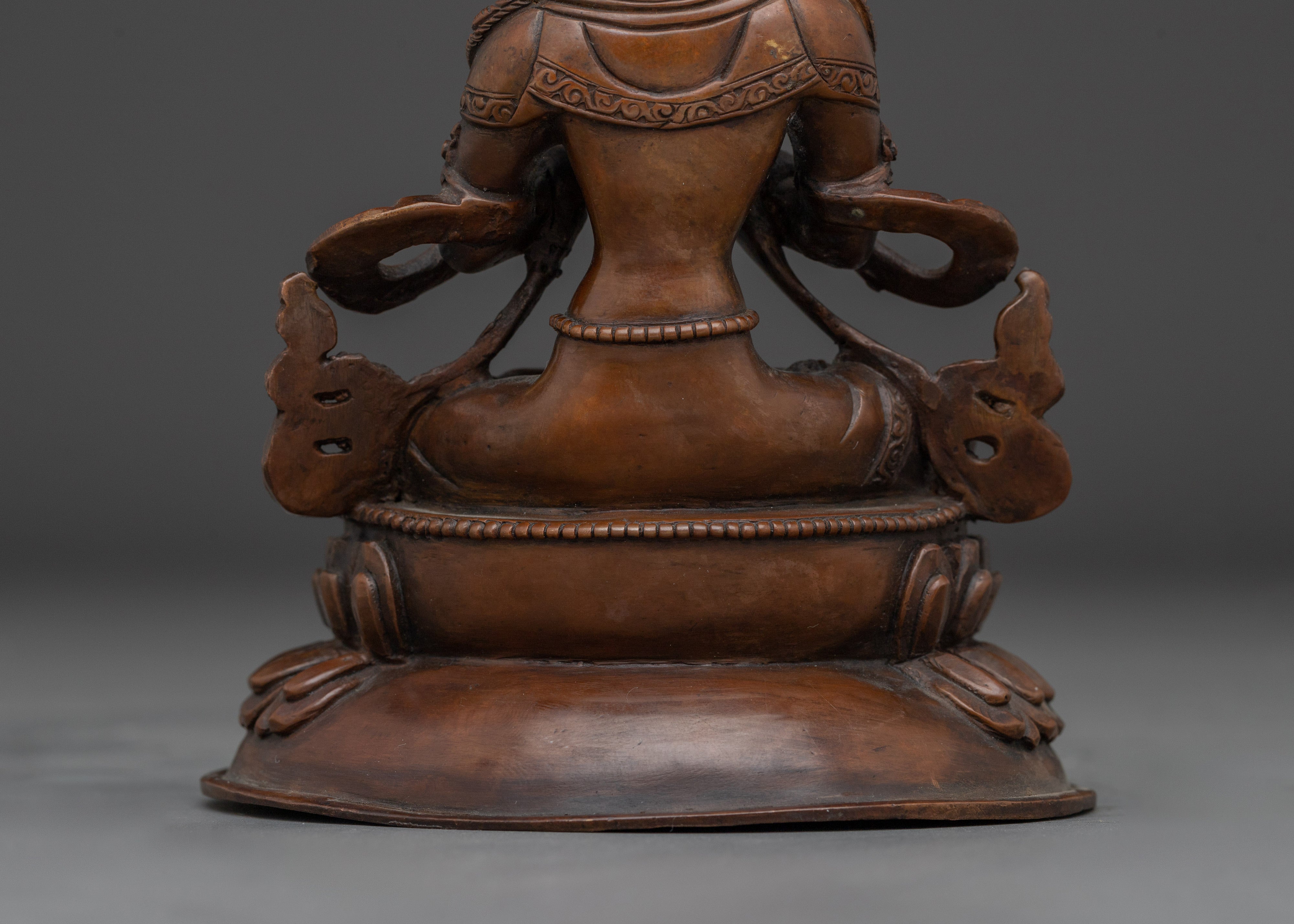 Oxidized Primordial Buddha Vajradhara Statue | Thunderbolt Holder