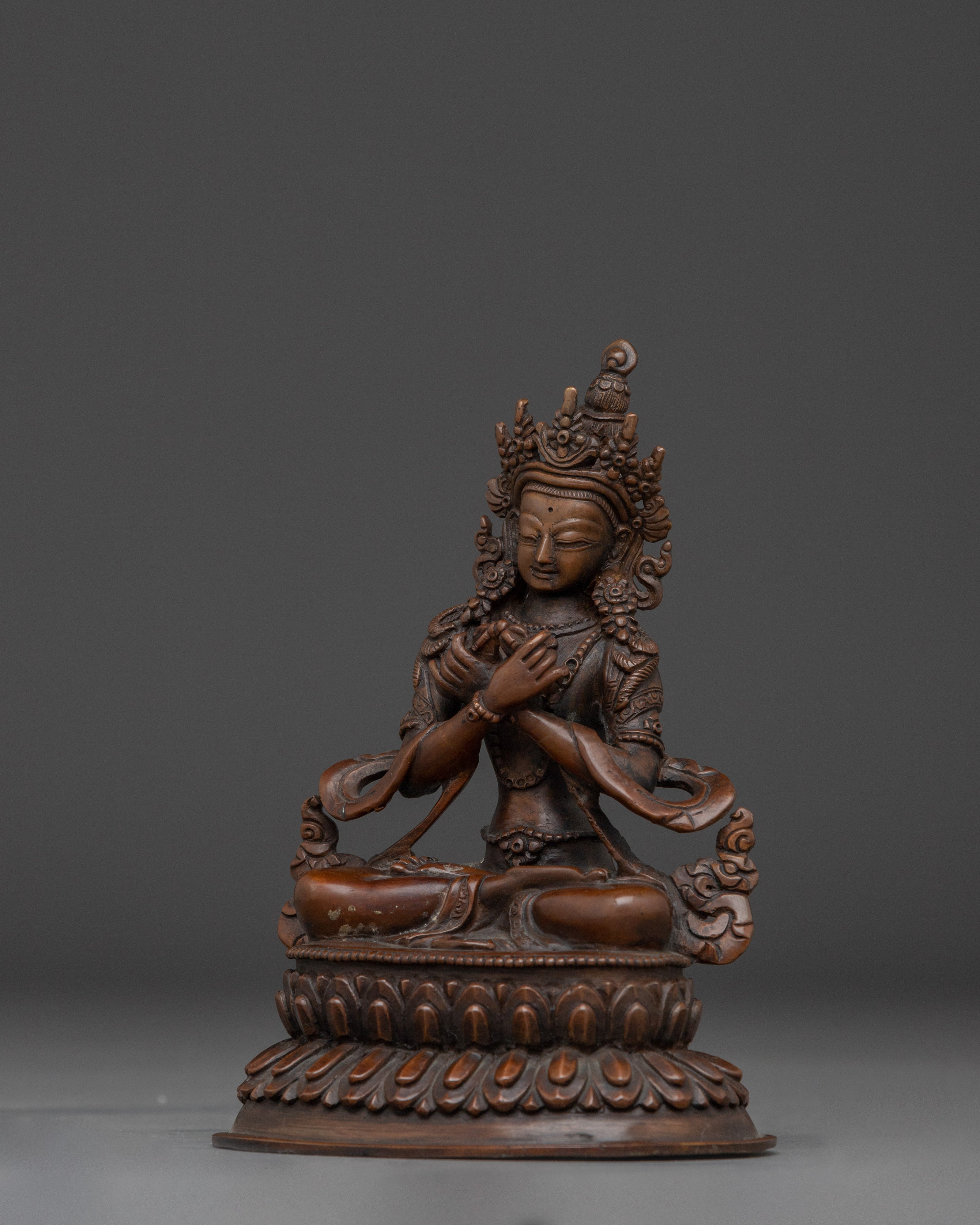 Oxidized Primordial Buddha Vajradhara Statue | Thunderbolt Holder