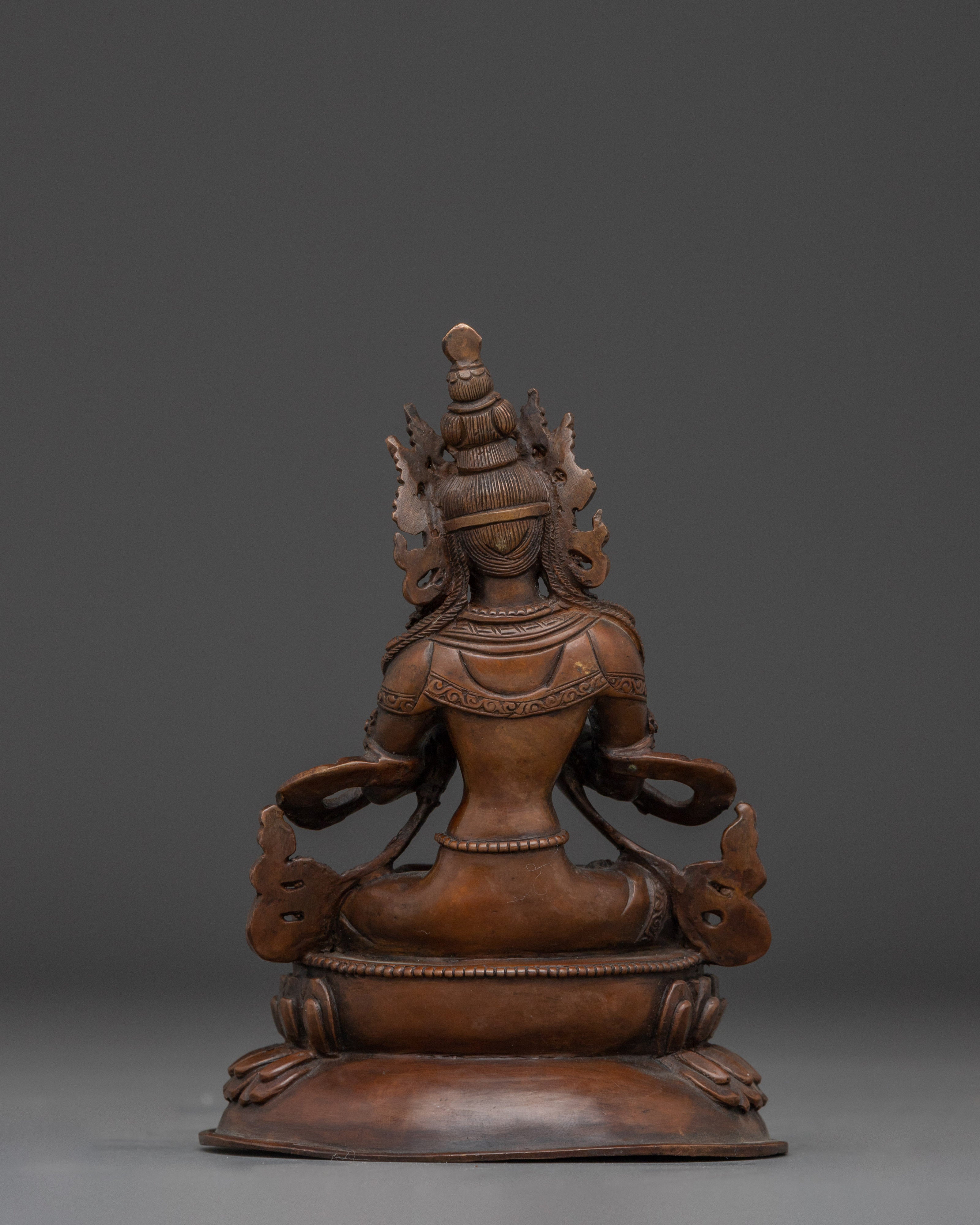 Oxidized Primordial Buddha Vajradhara Statue | Thunderbolt Holder