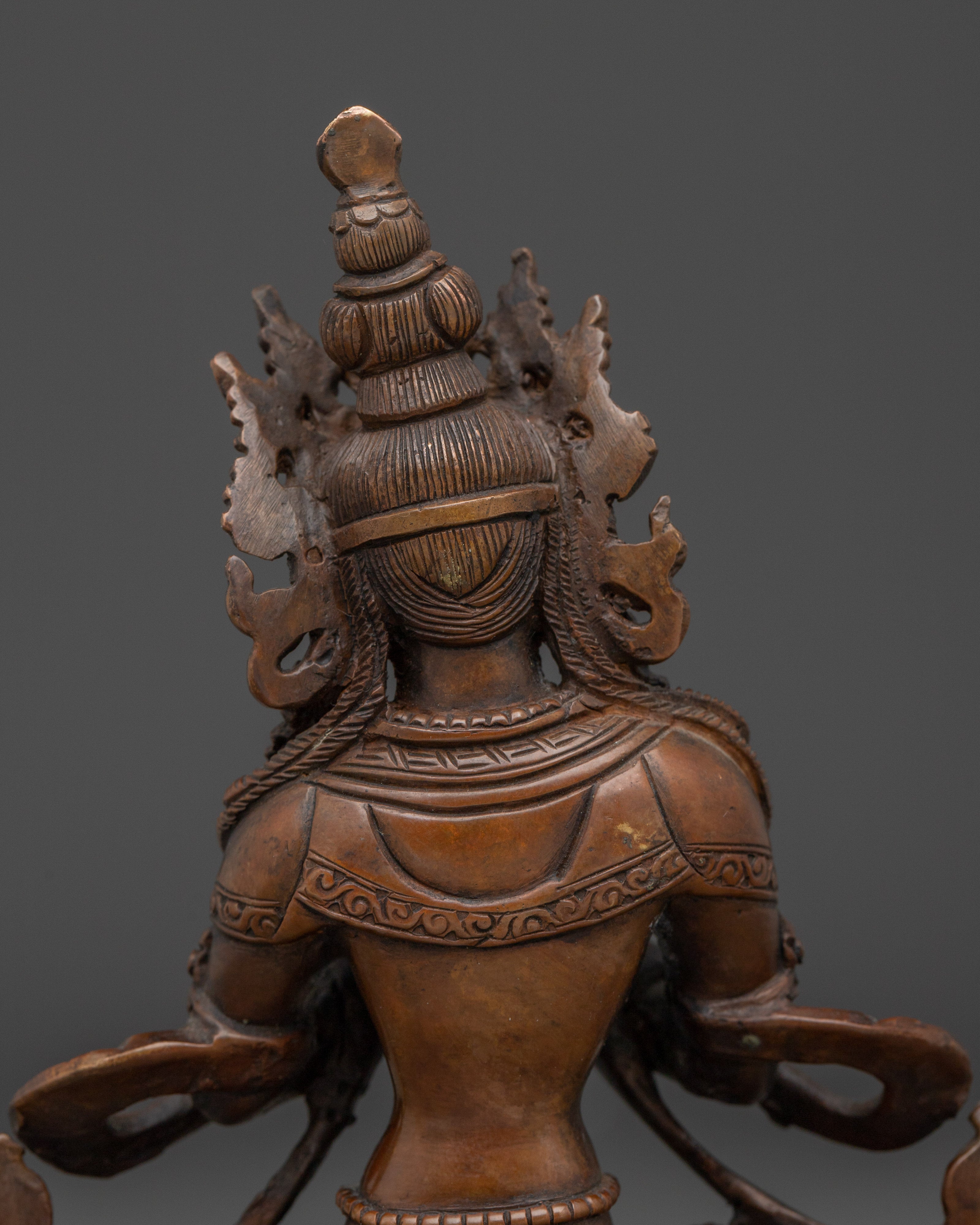 Oxidized Primordial Buddha Vajradhara Statue | Thunderbolt Holder