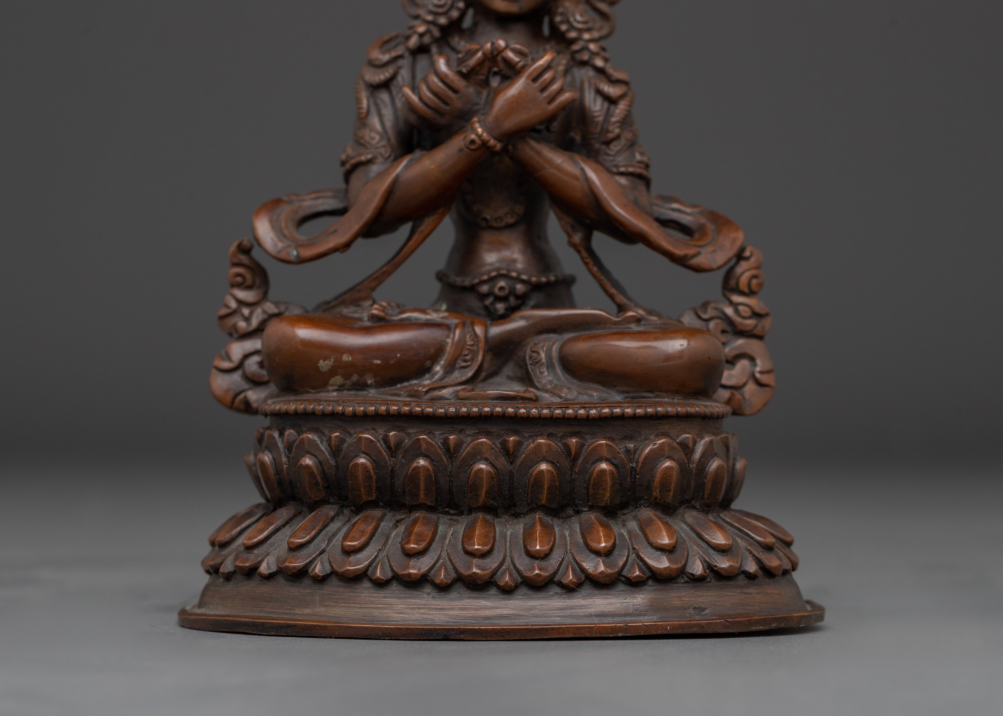 Oxidized Primordial Buddha Vajradhara Statue | Thunderbolt Holder
