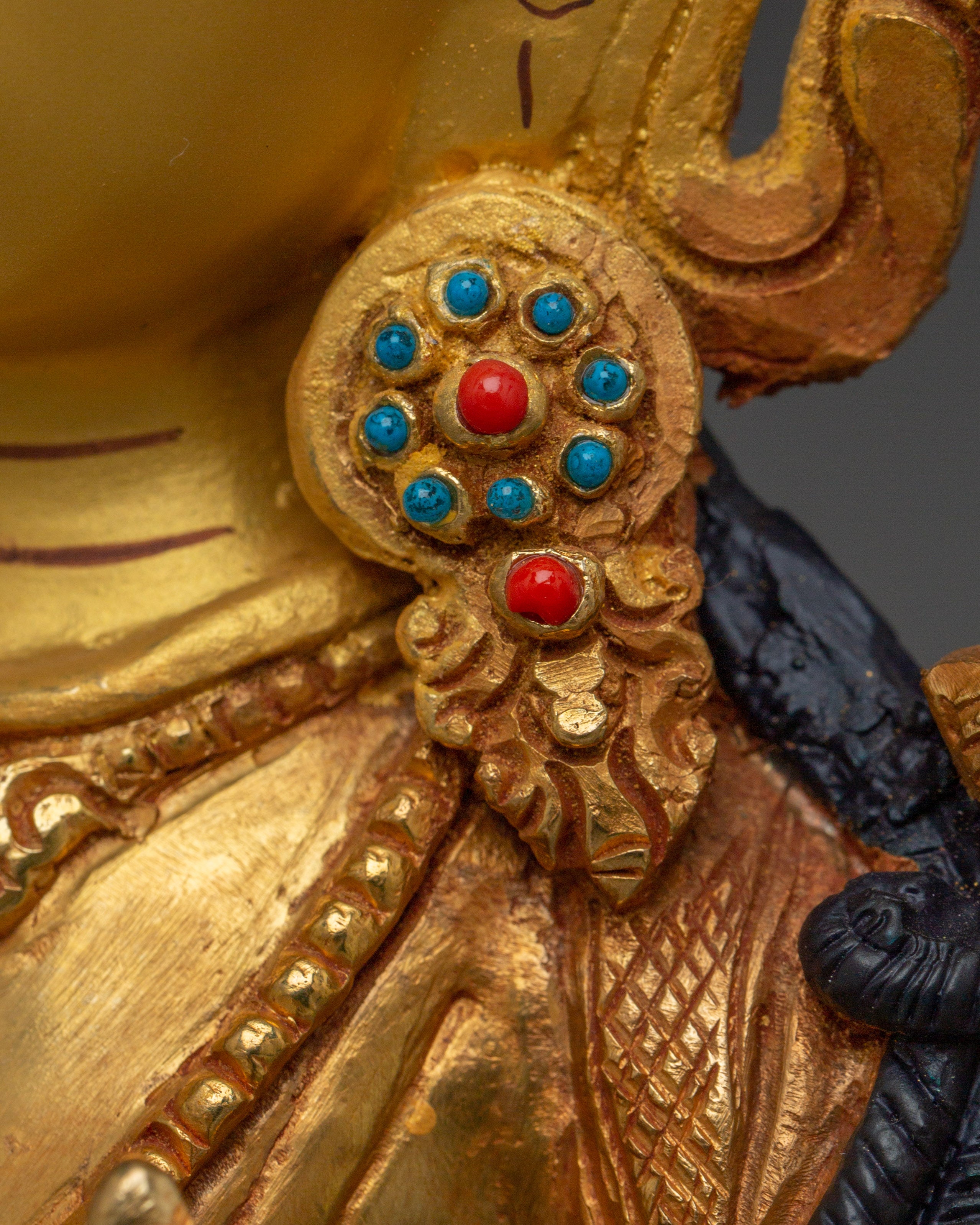 Handcrafted Manjushri Buddhist Copper Artwork | Sacred Deity for Meditation Growth