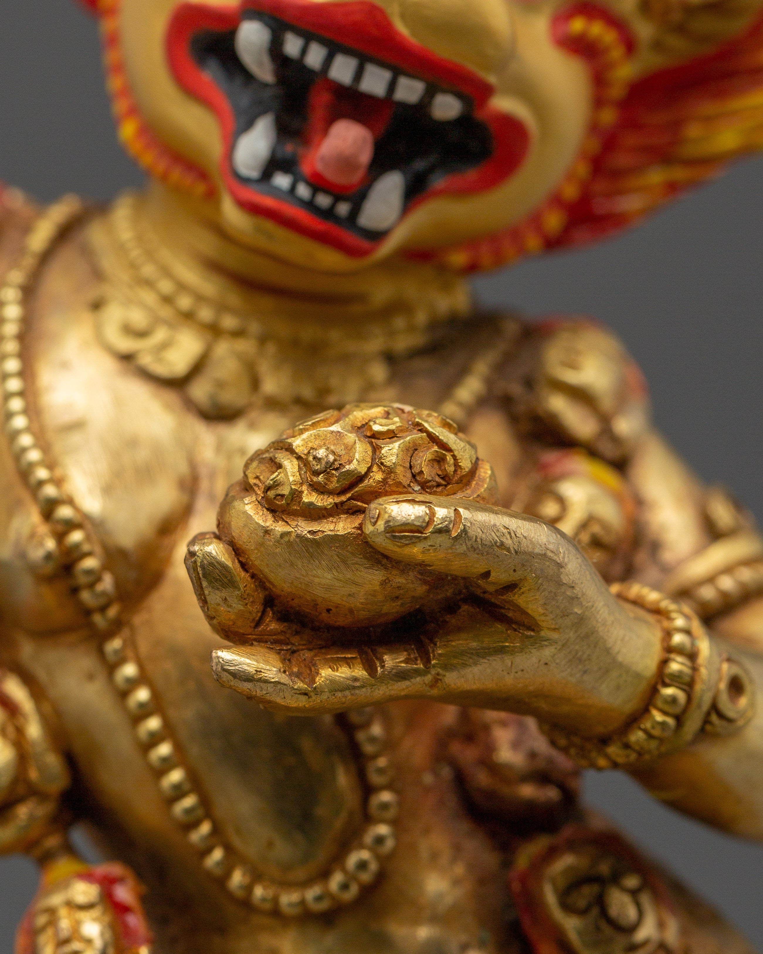Fierce Simhamukha Statue | Lion-Headed Deity Artwork