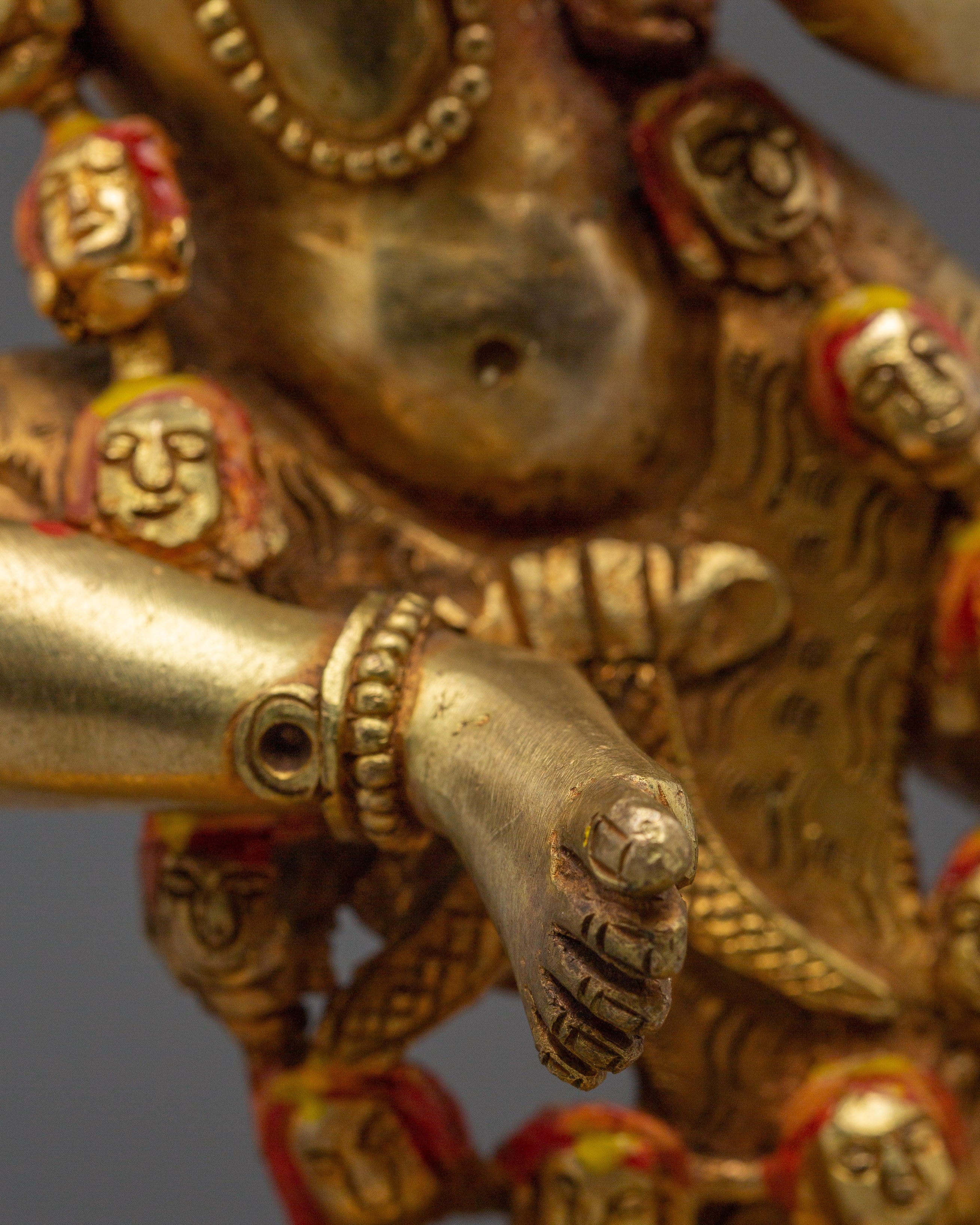 Fierce Simhamukha Statue | Lion-Headed Deity Artwork