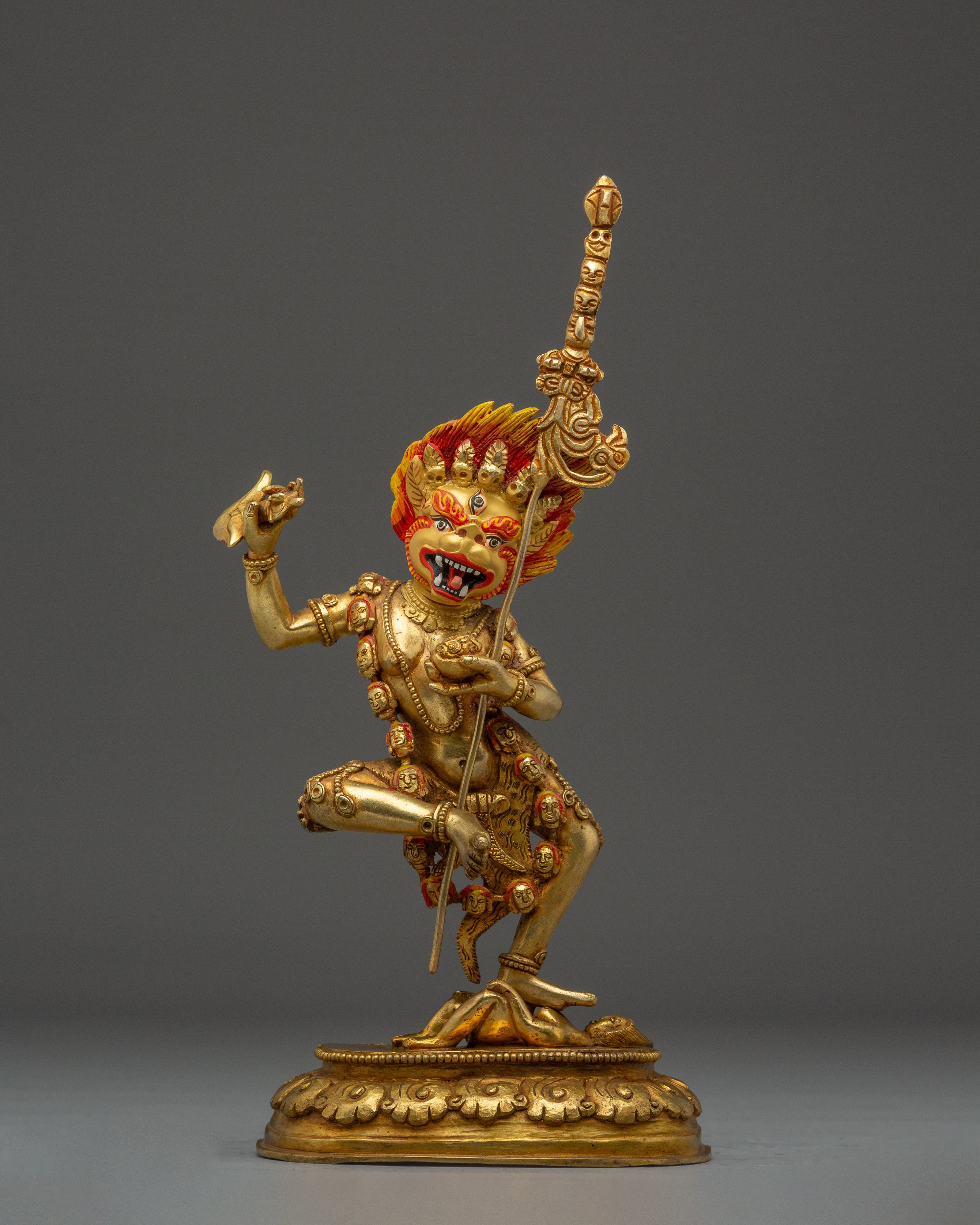 Fierce Simhamukha Statue | Lion-Headed Deity Artwork