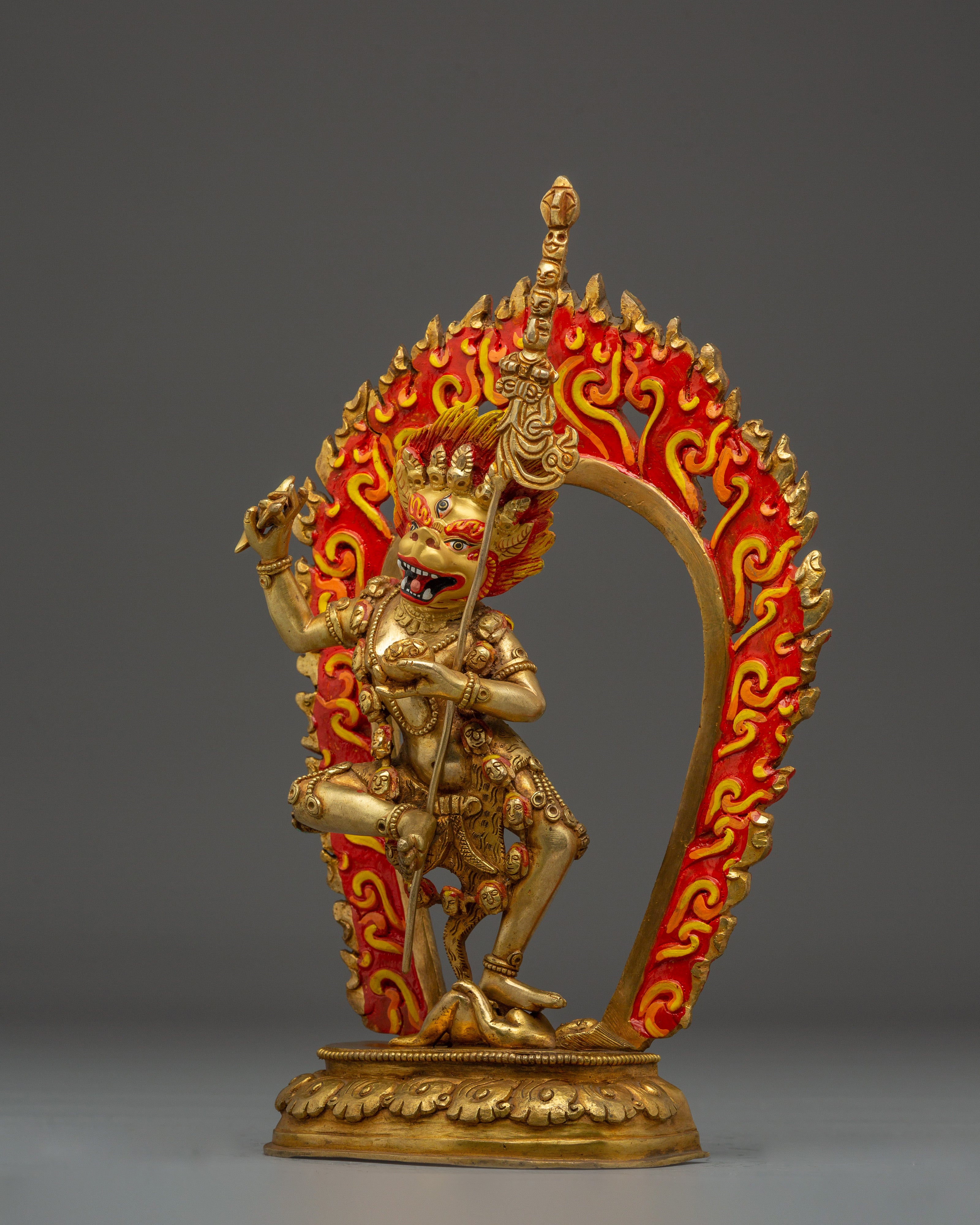 Fierce Simhamukha Statue | Lion-Headed Deity Artwork