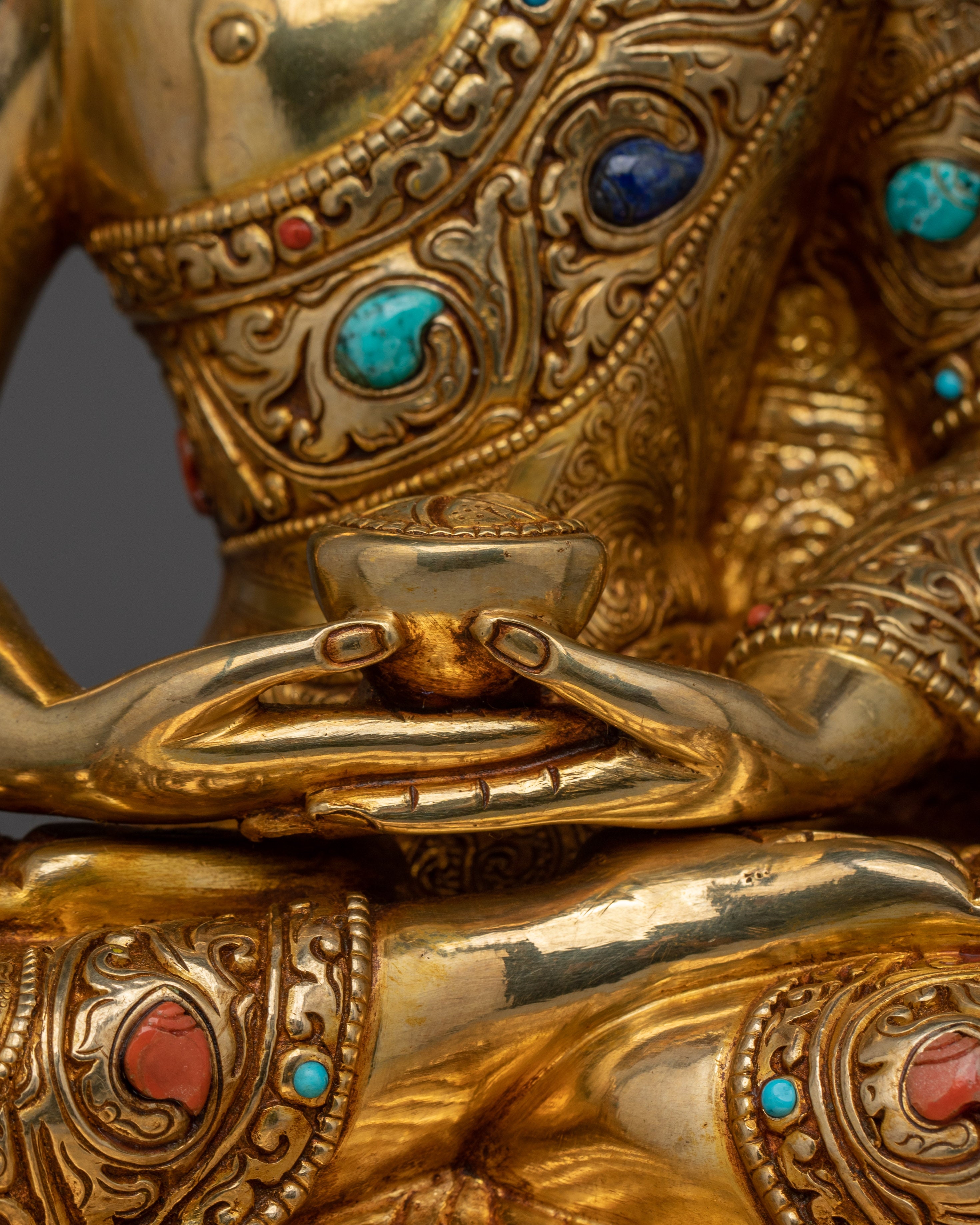 Amitabha Golden Decor Statue | Dharmakara - 48 Great Vows Buddha