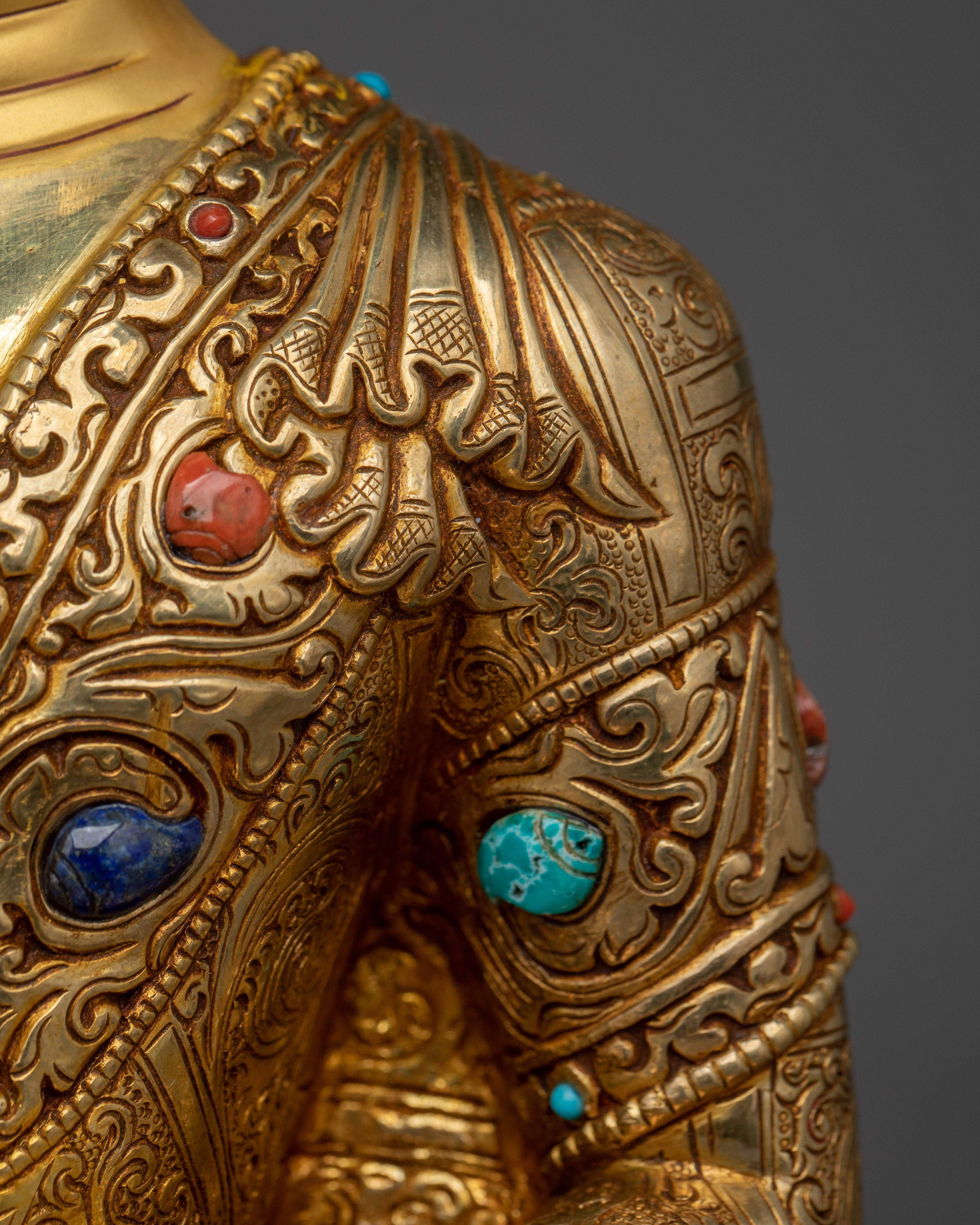 Amitabha Golden Decor Statue | Dharmakara - 48 Great Vows Buddha