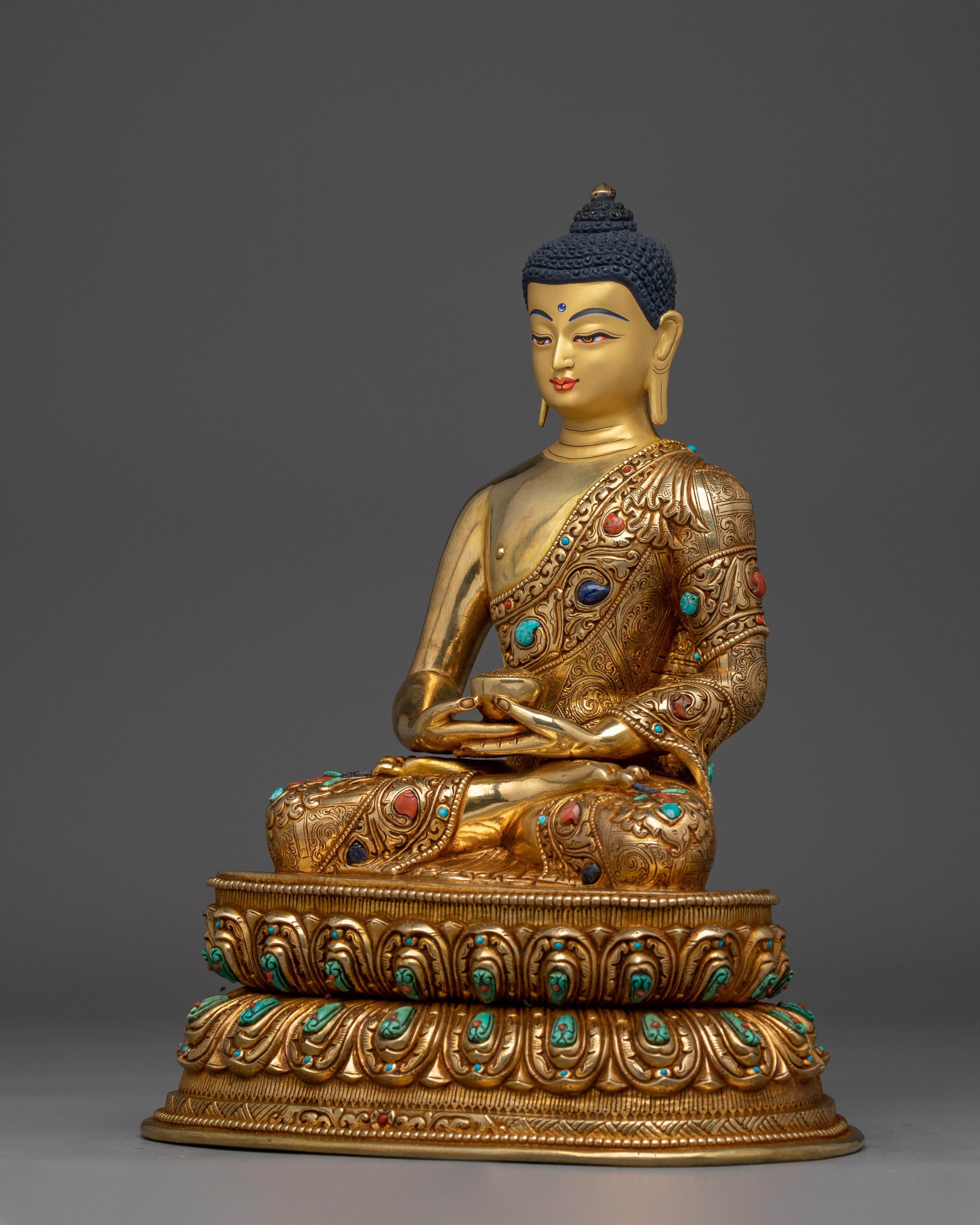Amitabha Golden Decor Statue | Dharmakara - 48 Great Vows Buddha