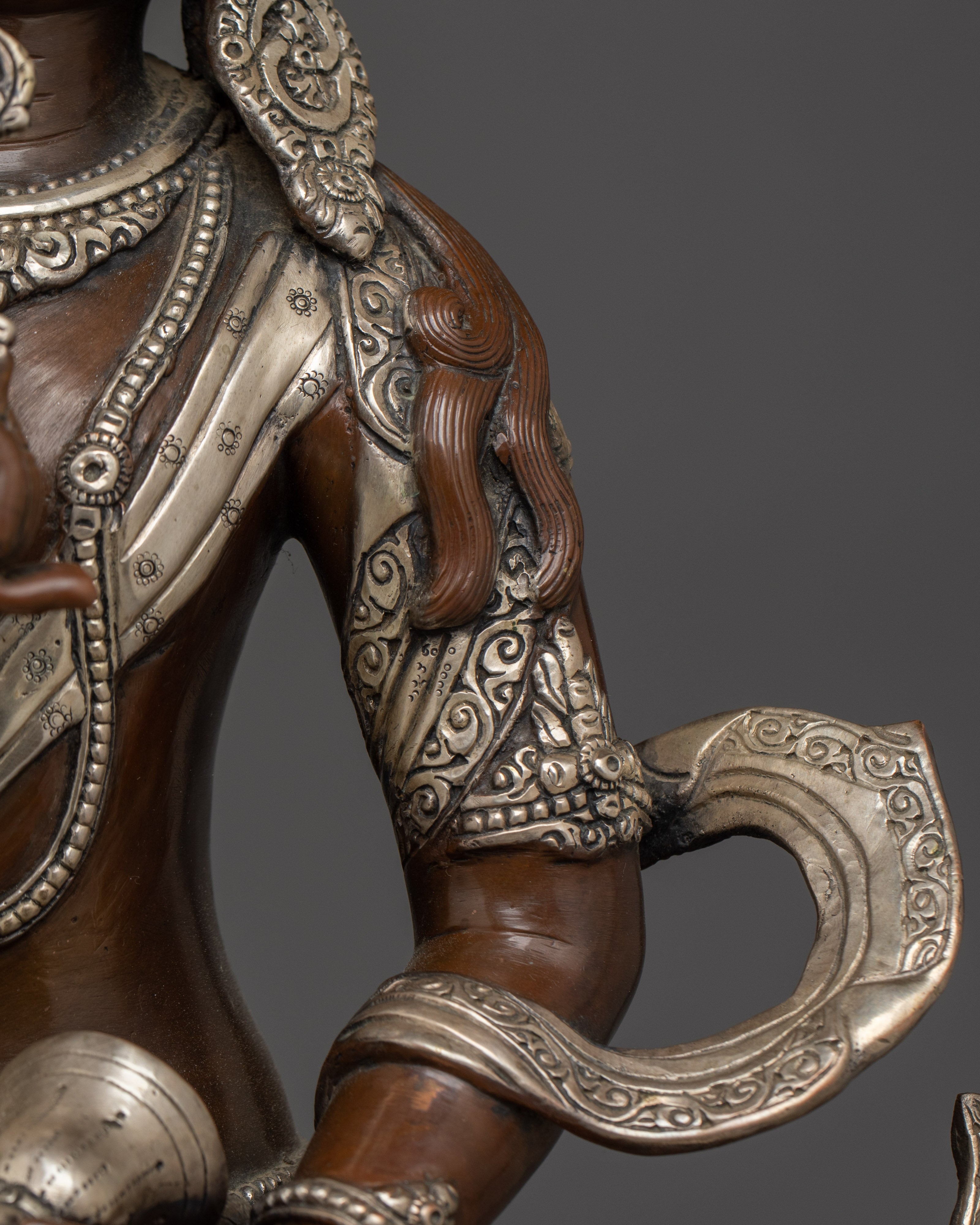 Oxidized Dorje Sempa Statue | Vajrasattva - Tibetan Purification Deity