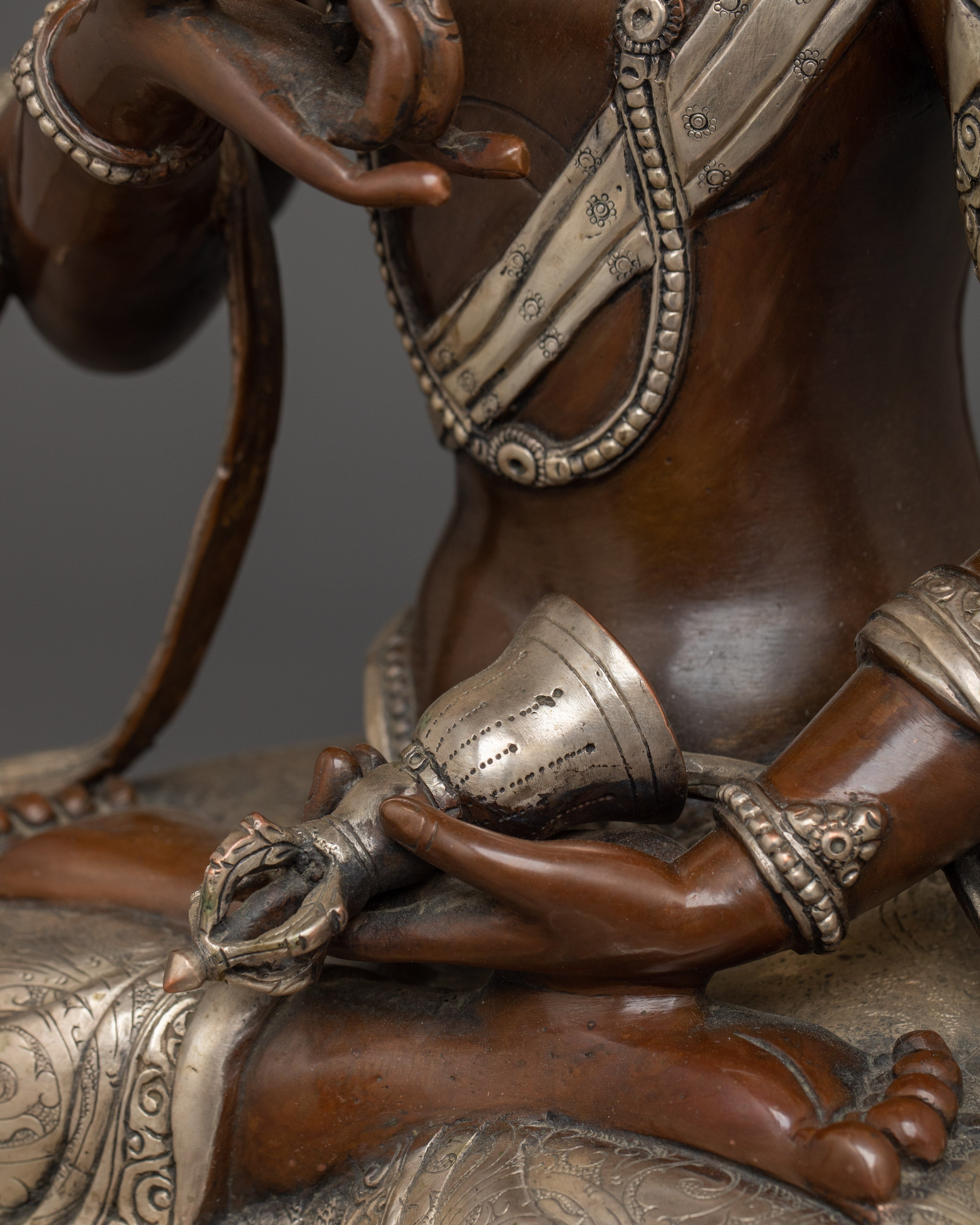 Oxidized Dorje Sempa Statue | Vajrasattva - Tibetan Purification Deity