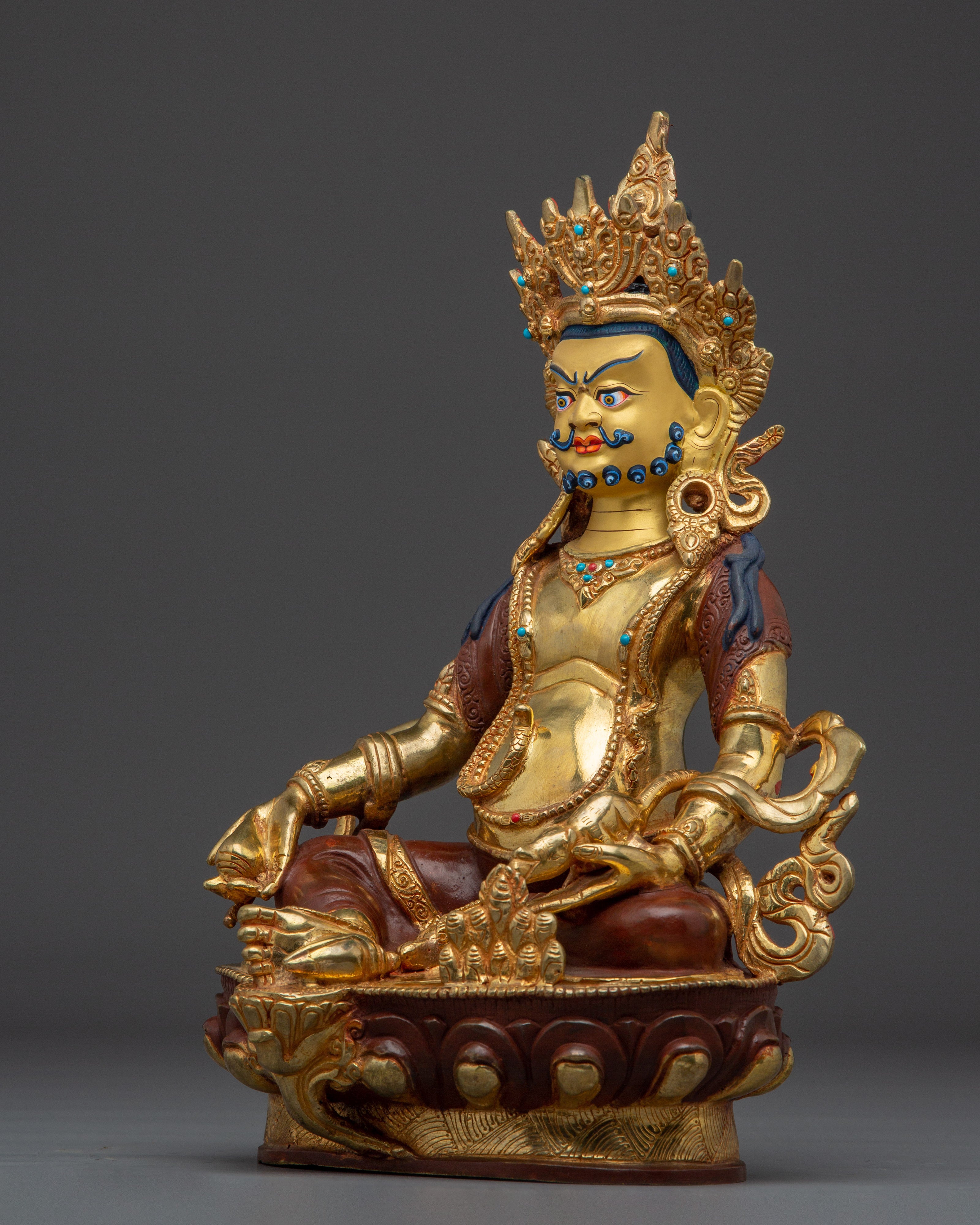 Copper Dzambhala Figurine | Tibetan Wealth Deity