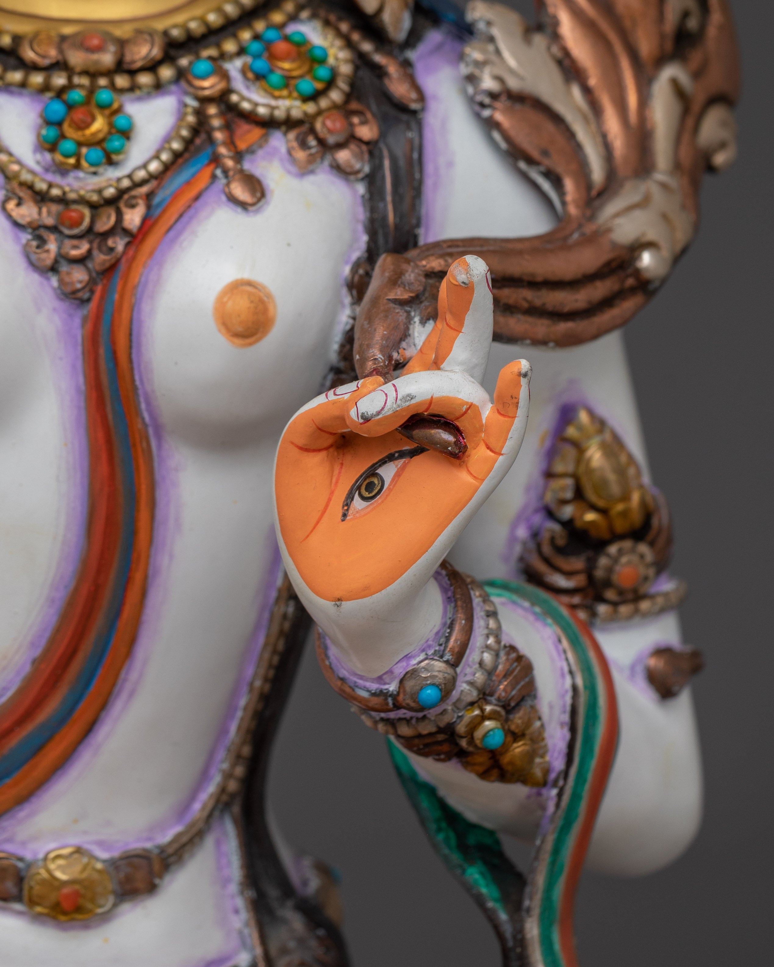 Himalayan Handcrafted White Tara Statue | Buddhist Decor Statue