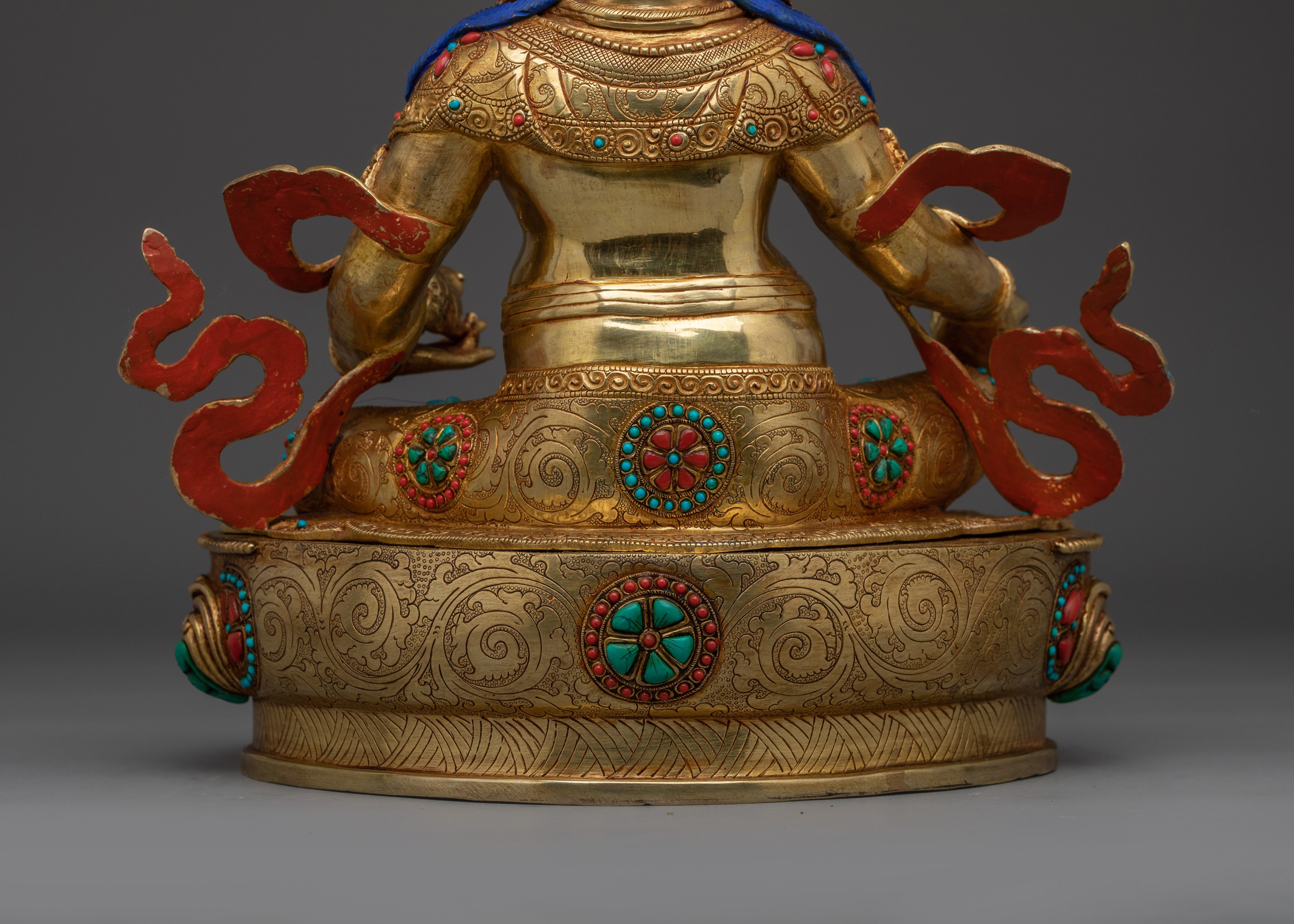 Handcrafted Buddhist Statue of Dzambhala | Wealth Deity Sculpture