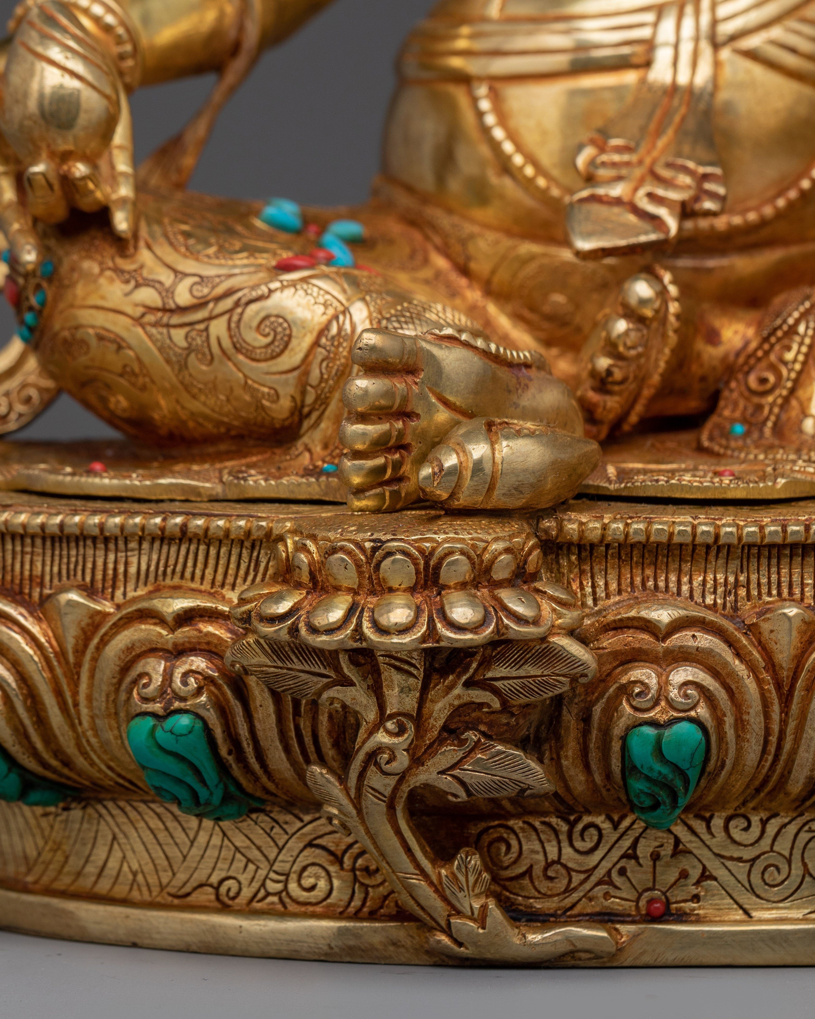 Handcrafted Buddhist Statue of Dzambhala | Wealth Deity Sculpture